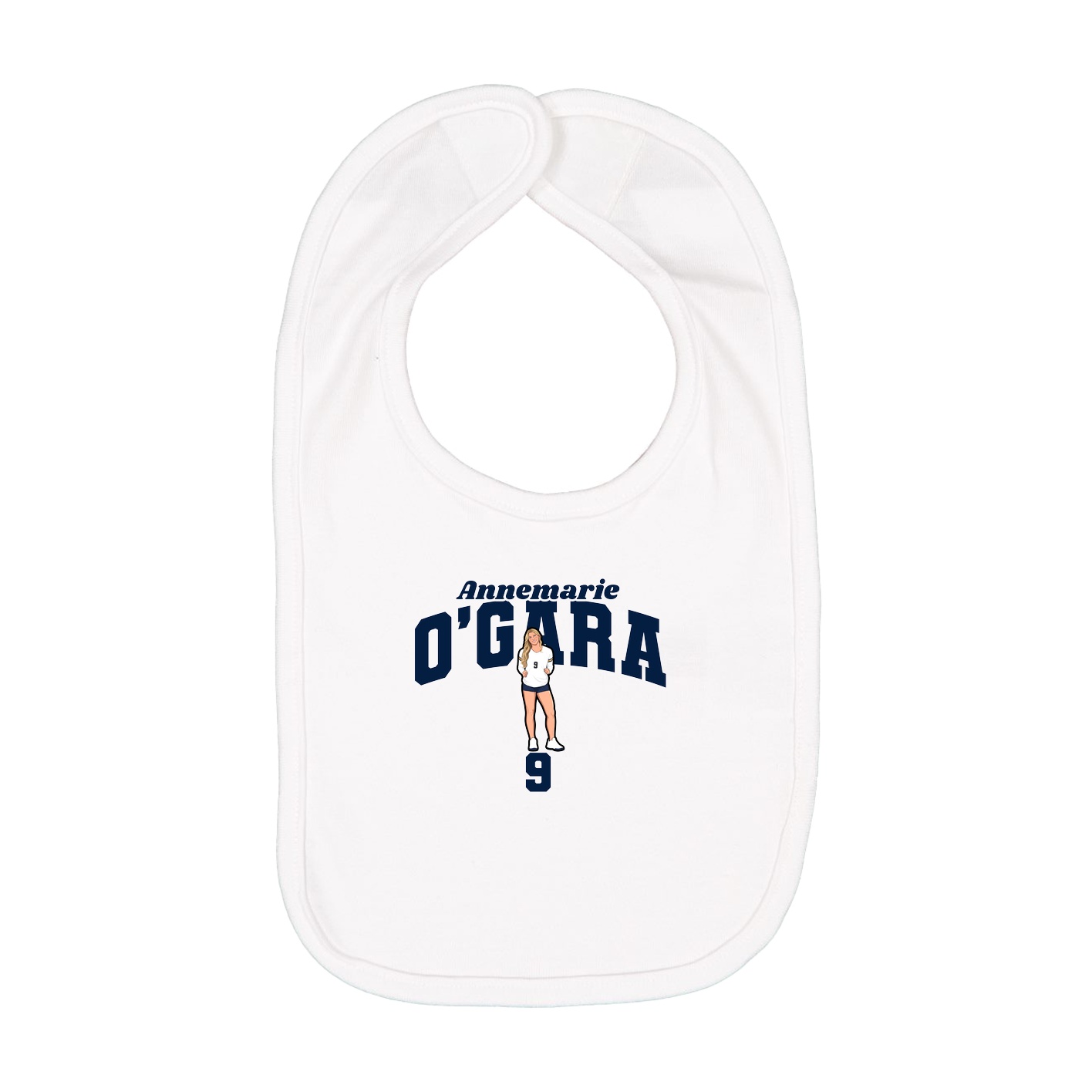 Infant Bib — Signature Arch in White