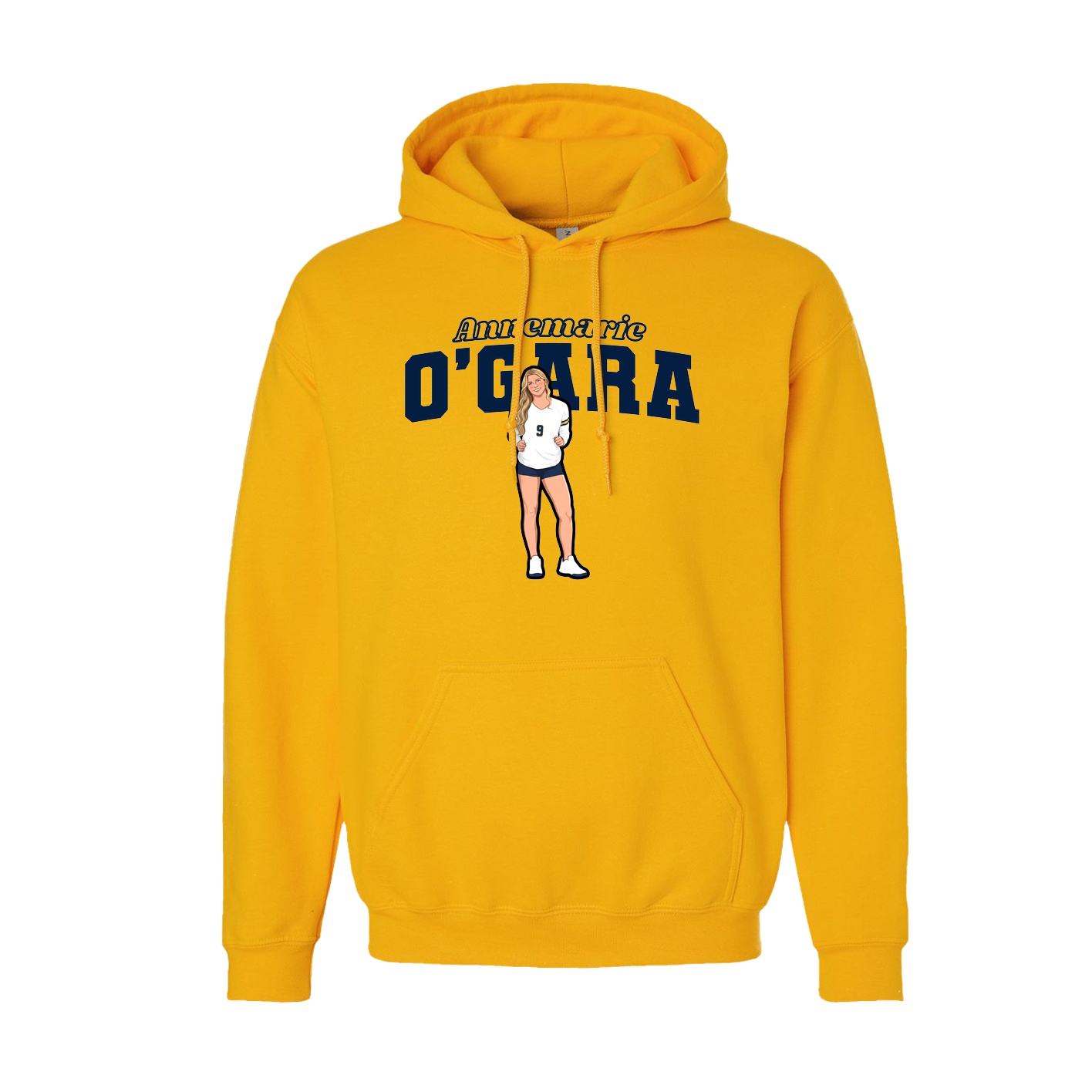 Hoodie — Name Arch in Gold