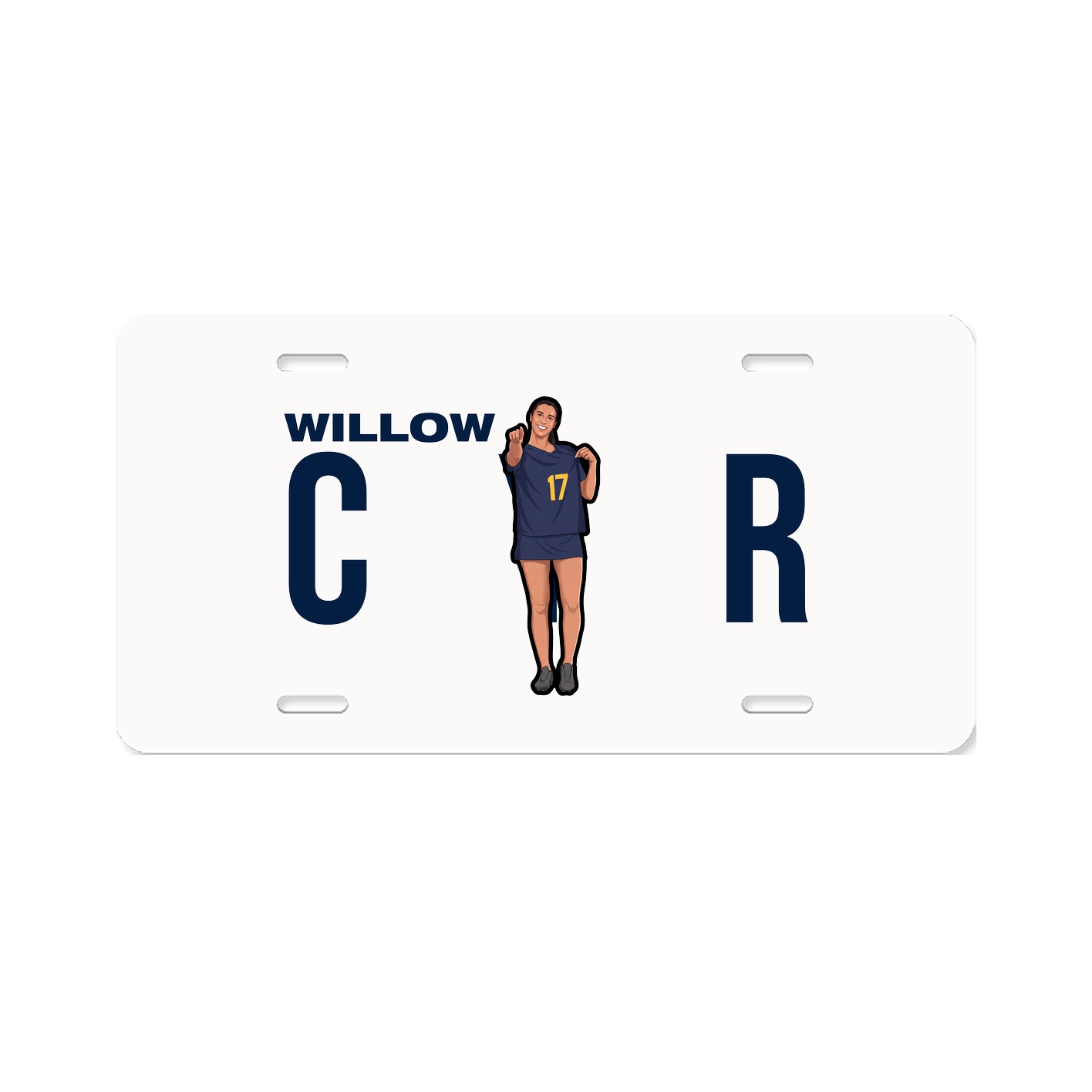 License Plate — Player Name in Classic