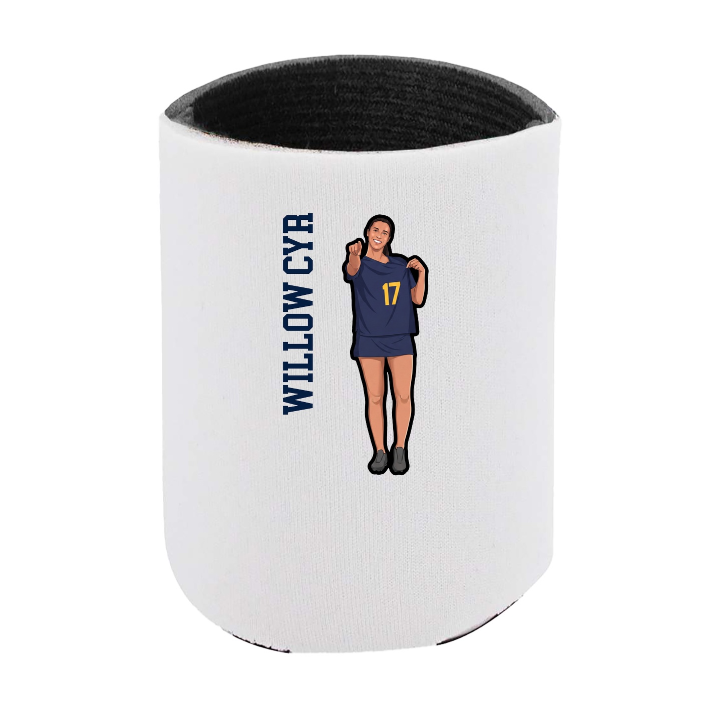 Can Holder — Name Vertical in White