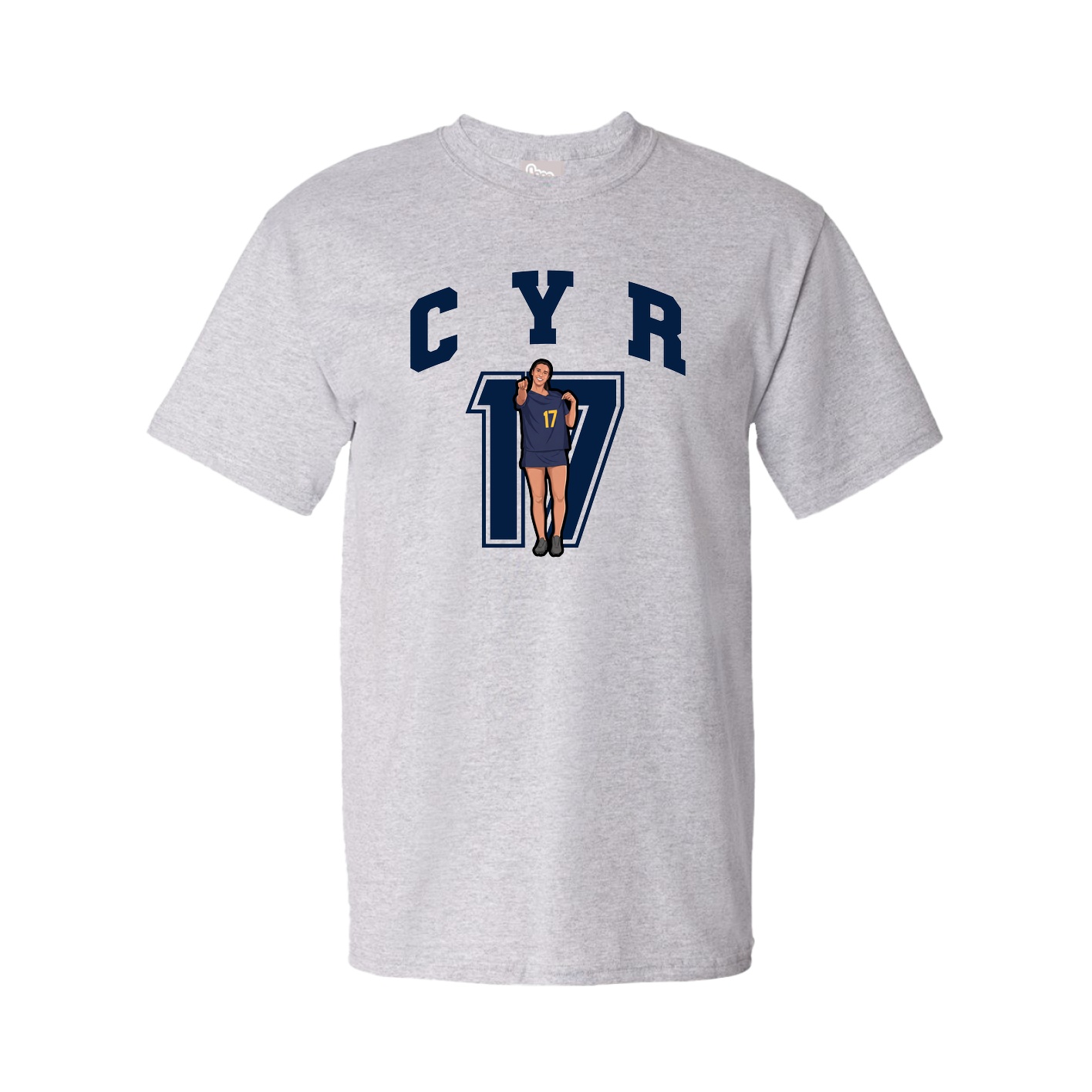 Youth Tee — Number in Grey
