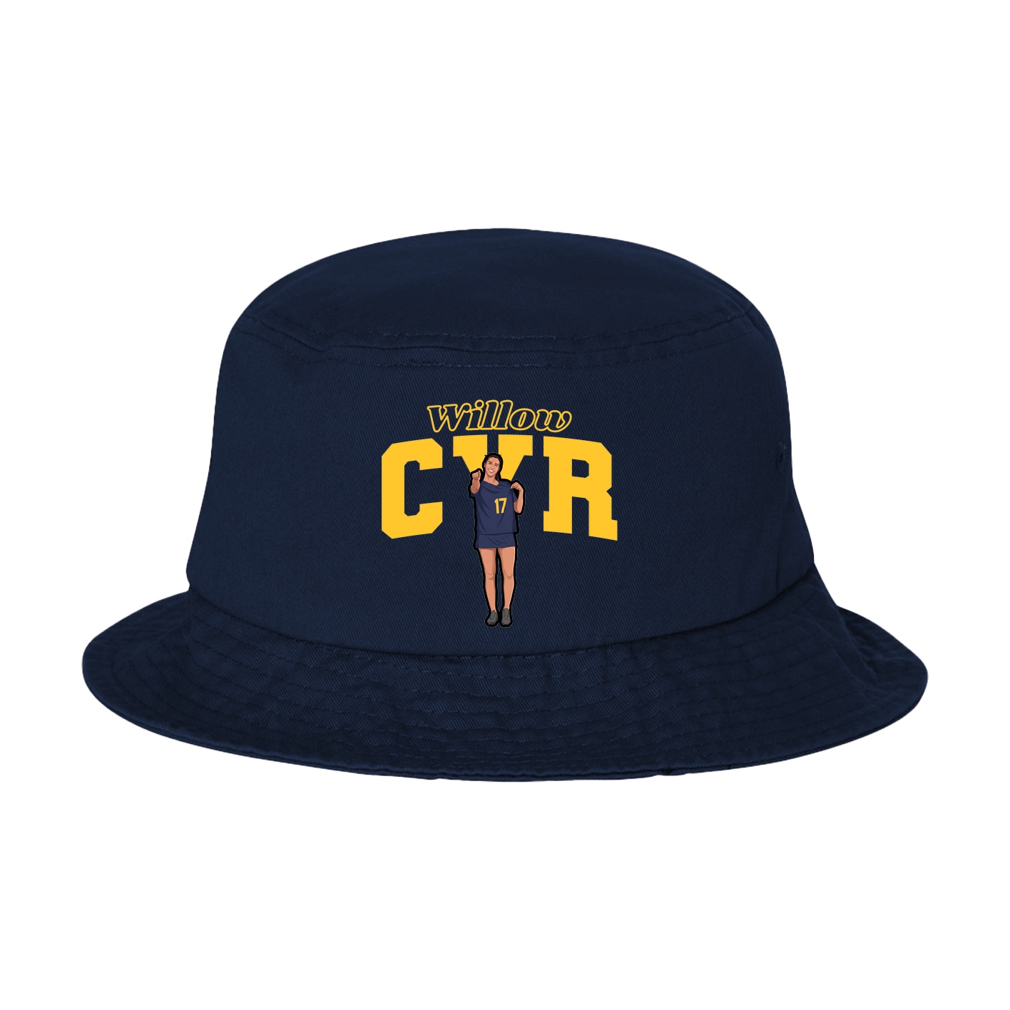 Bucket Cap — Name Arch in Navy