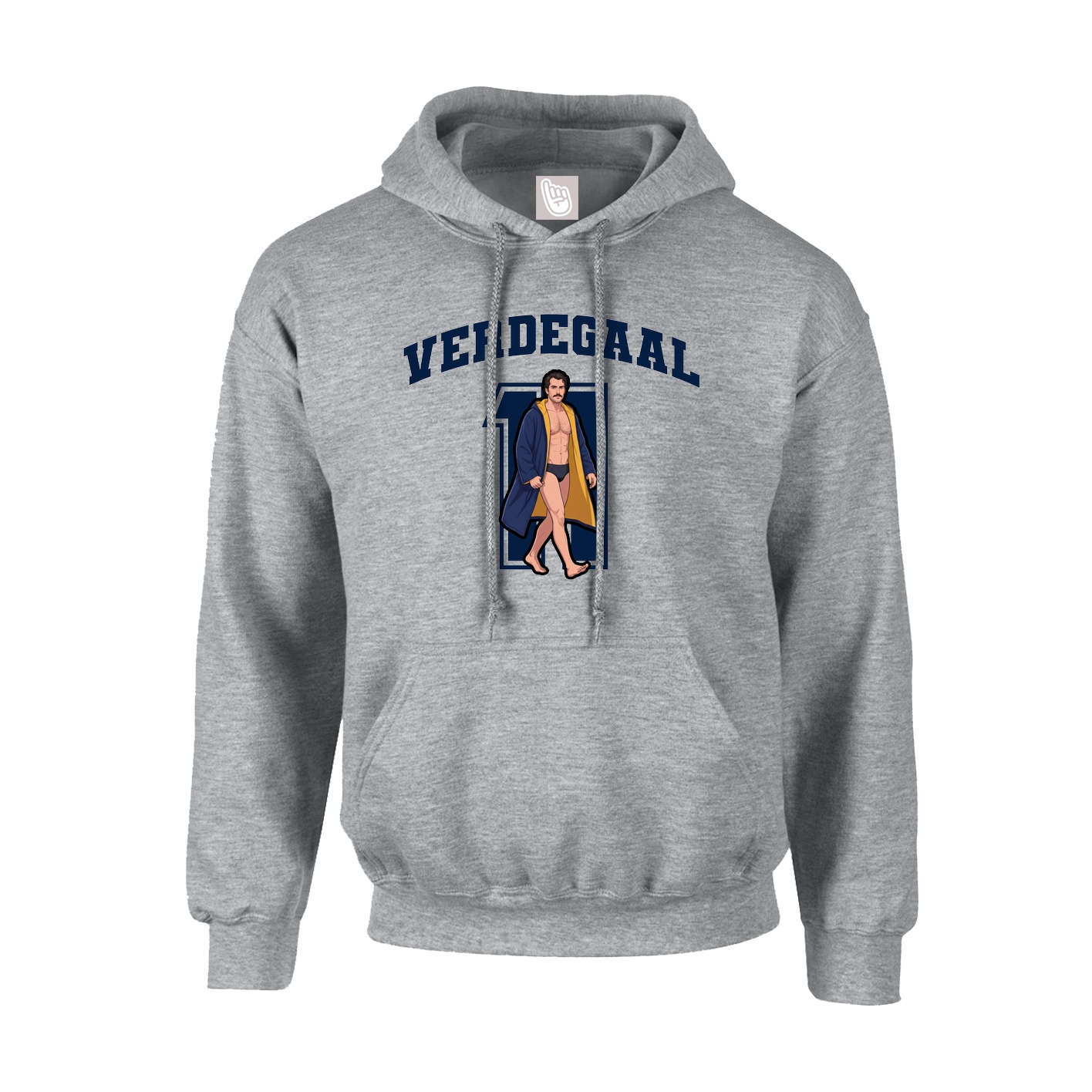 Youth Hoodie — Number in Grey