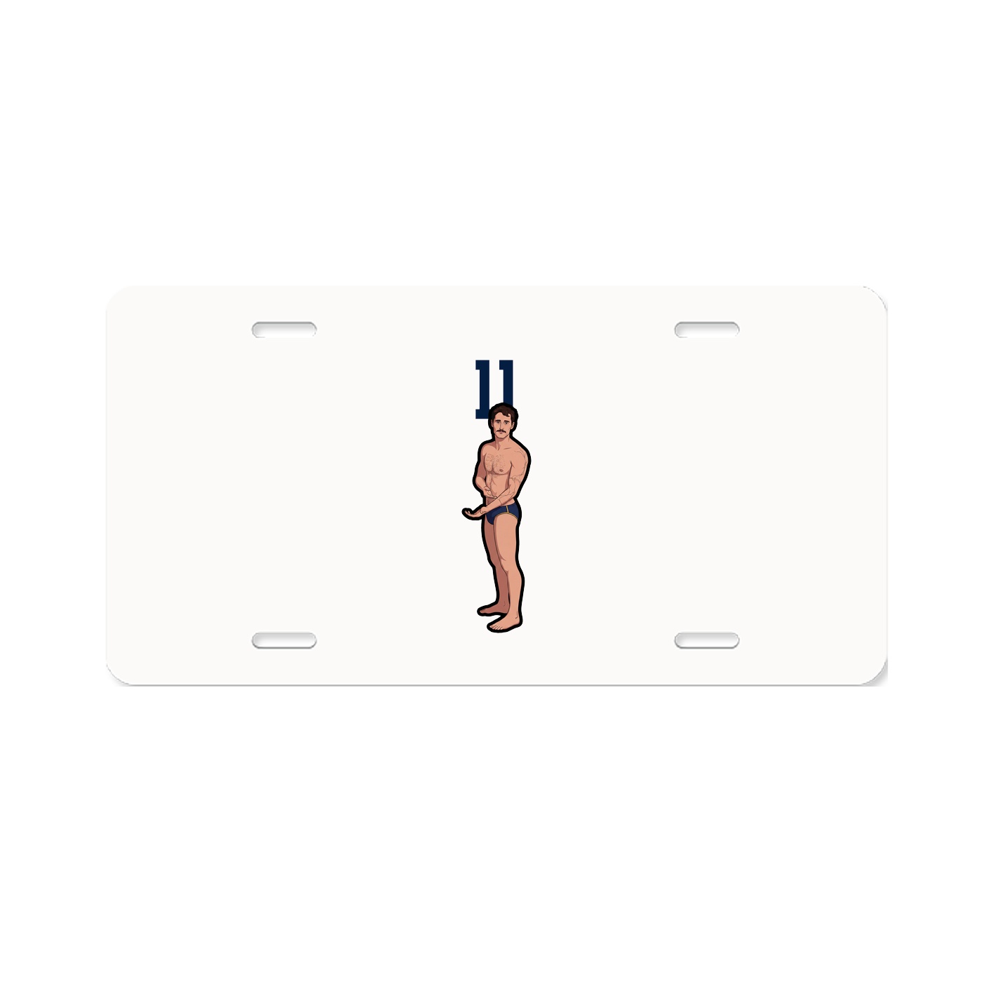 License Plate — Number Top in Classic