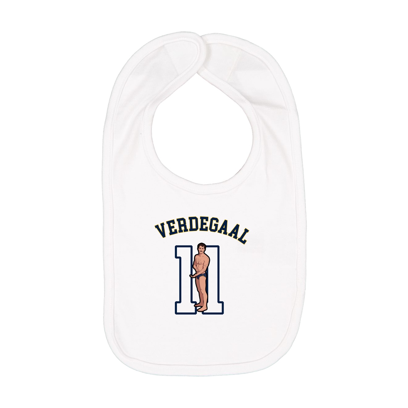 Infant Bib — Shirsey Arch in White