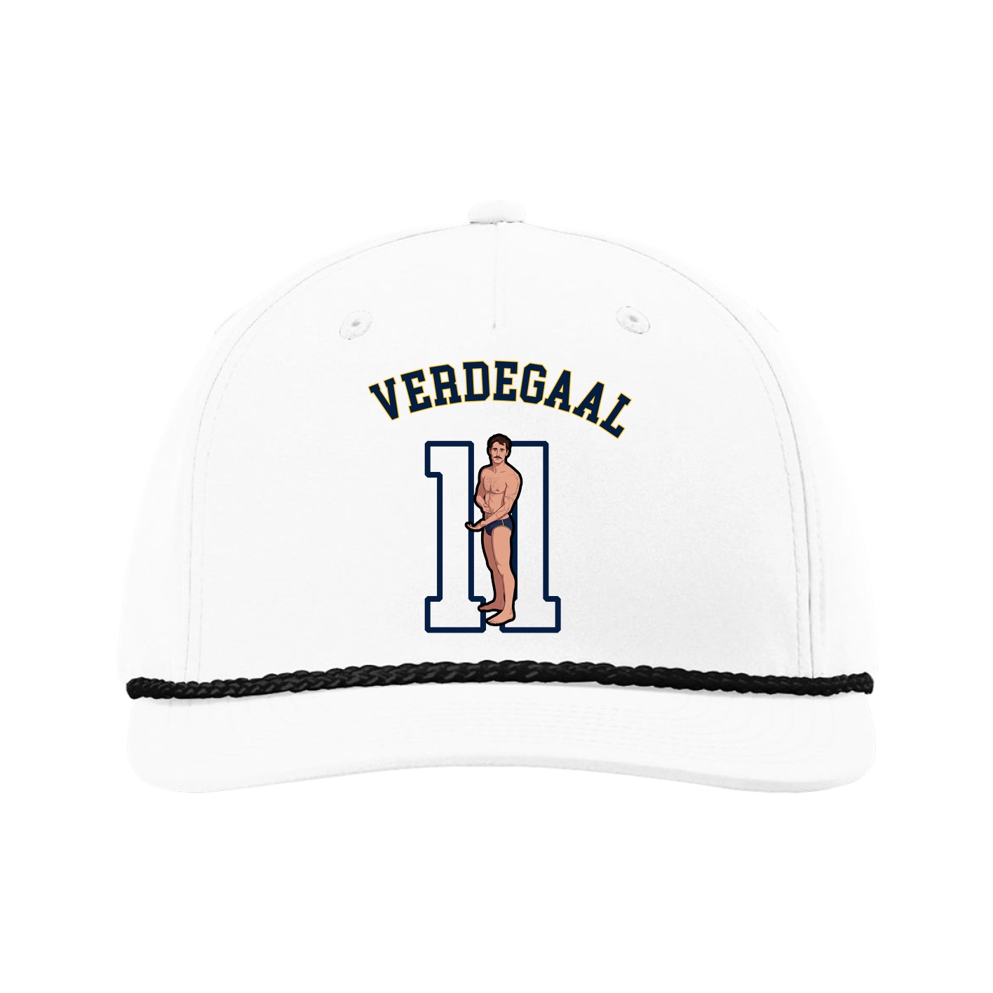 Five-Panel Classic Rope Cap — Shirsey Arch in White