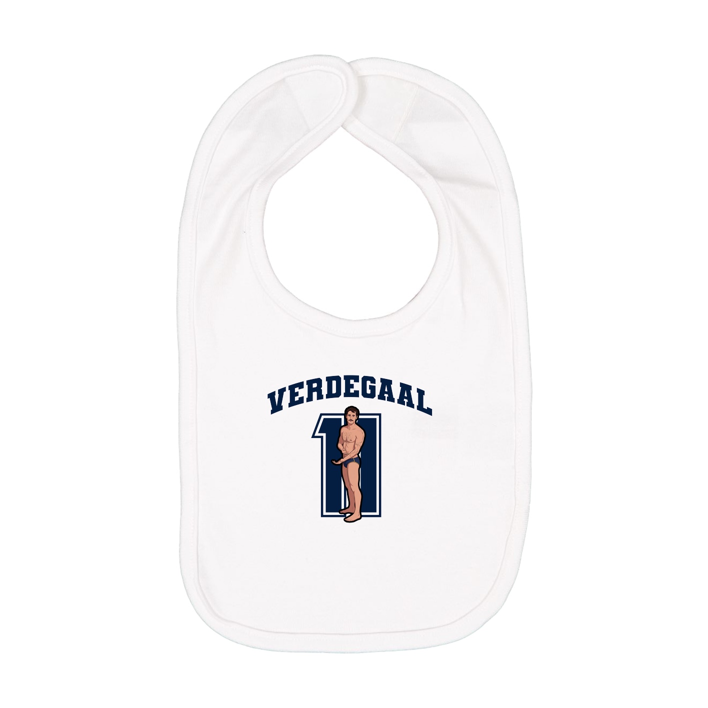 Infant Bib — Number in White