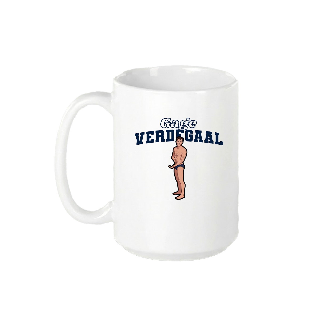 15oz Coffee Mug — Name Arch in White