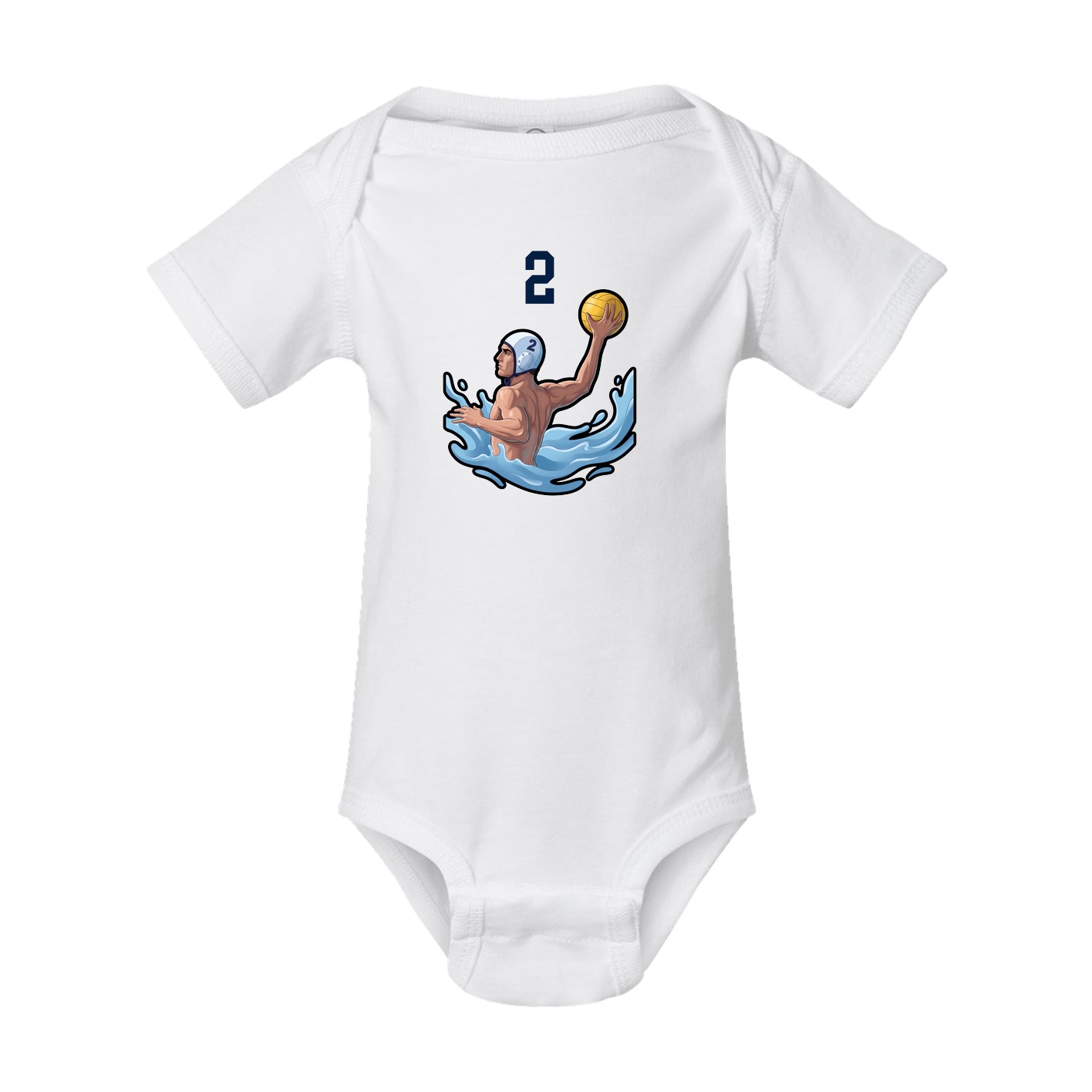 Baby Onesie — Number Top in White