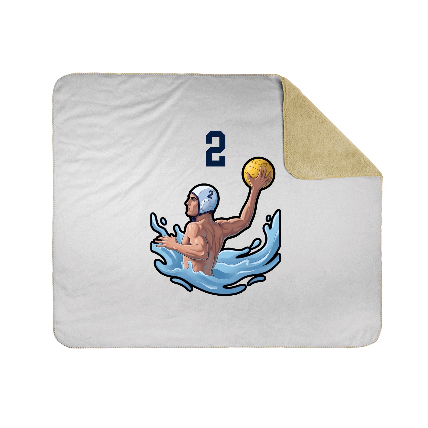 Throw Blanket — Number Top in White