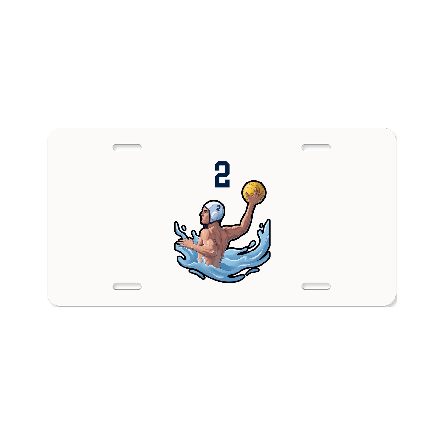 License Plate — Number Top in Classic