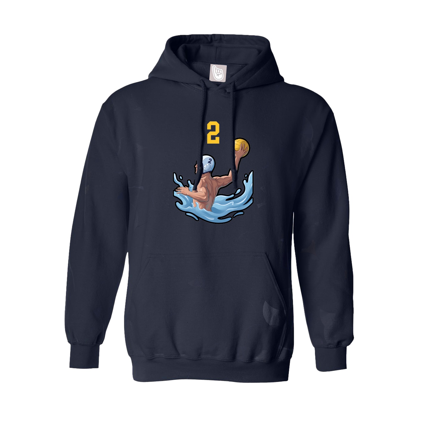 Youth Hoodie — Number Top in Navy