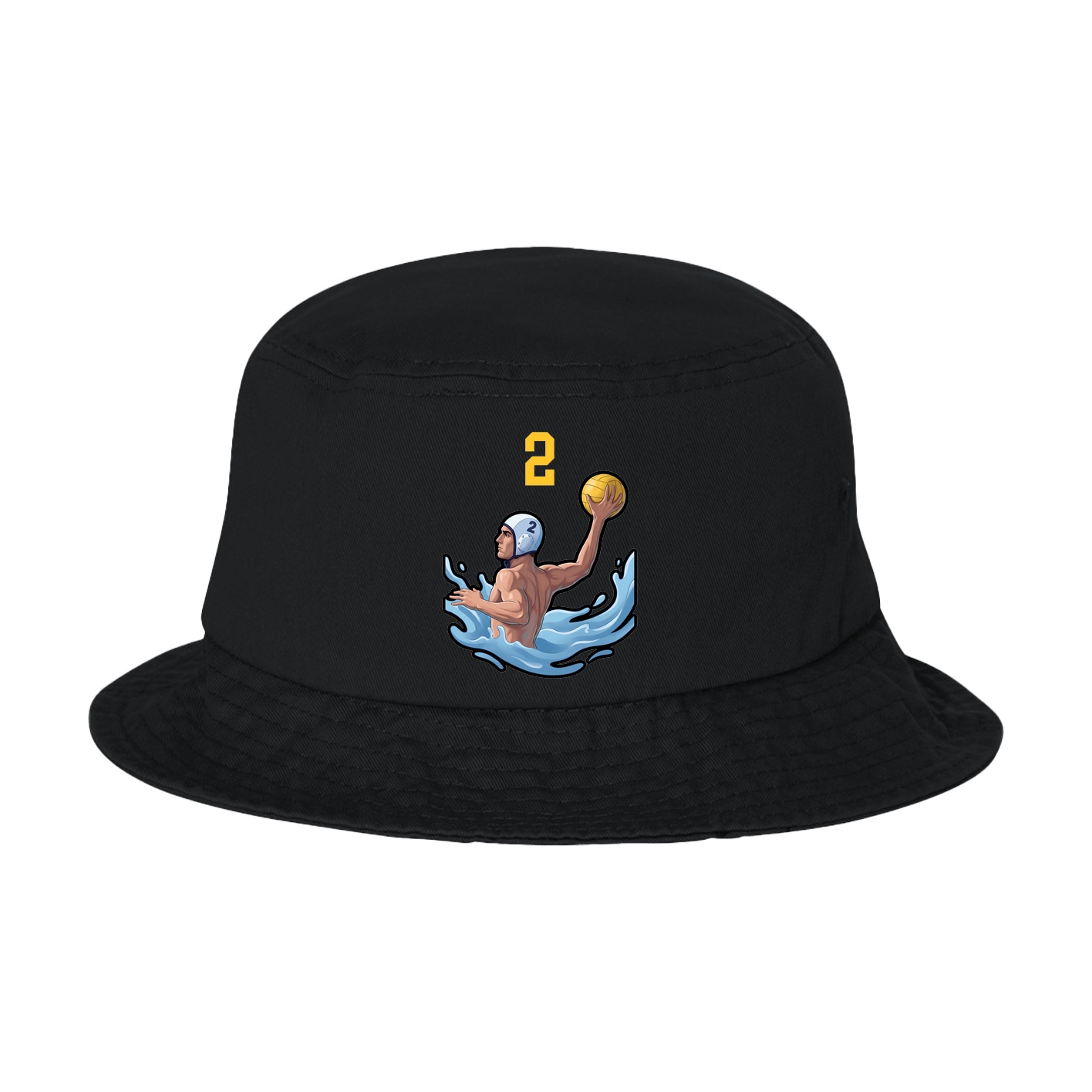 Bucket Cap — Number Top in Black