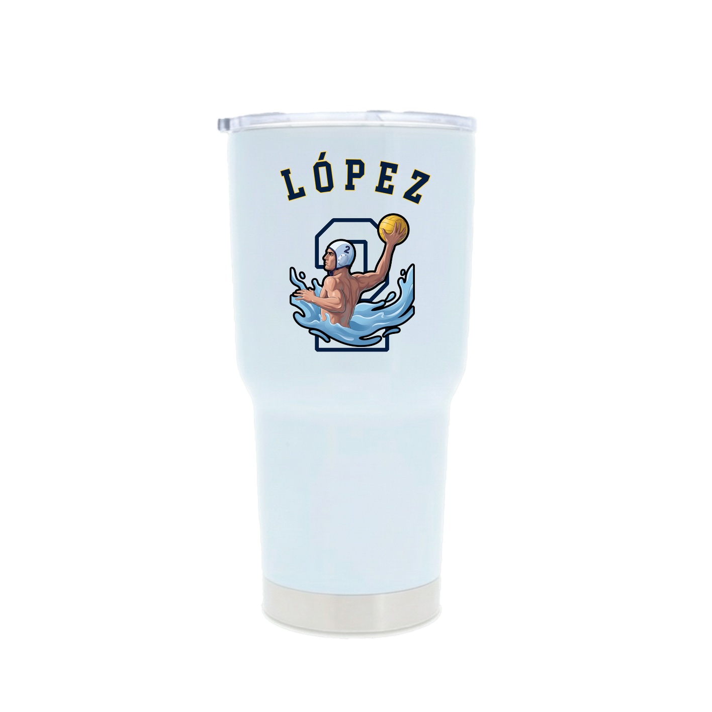 30oz Stainless Steel Tumbler — Shirsey Arch in White