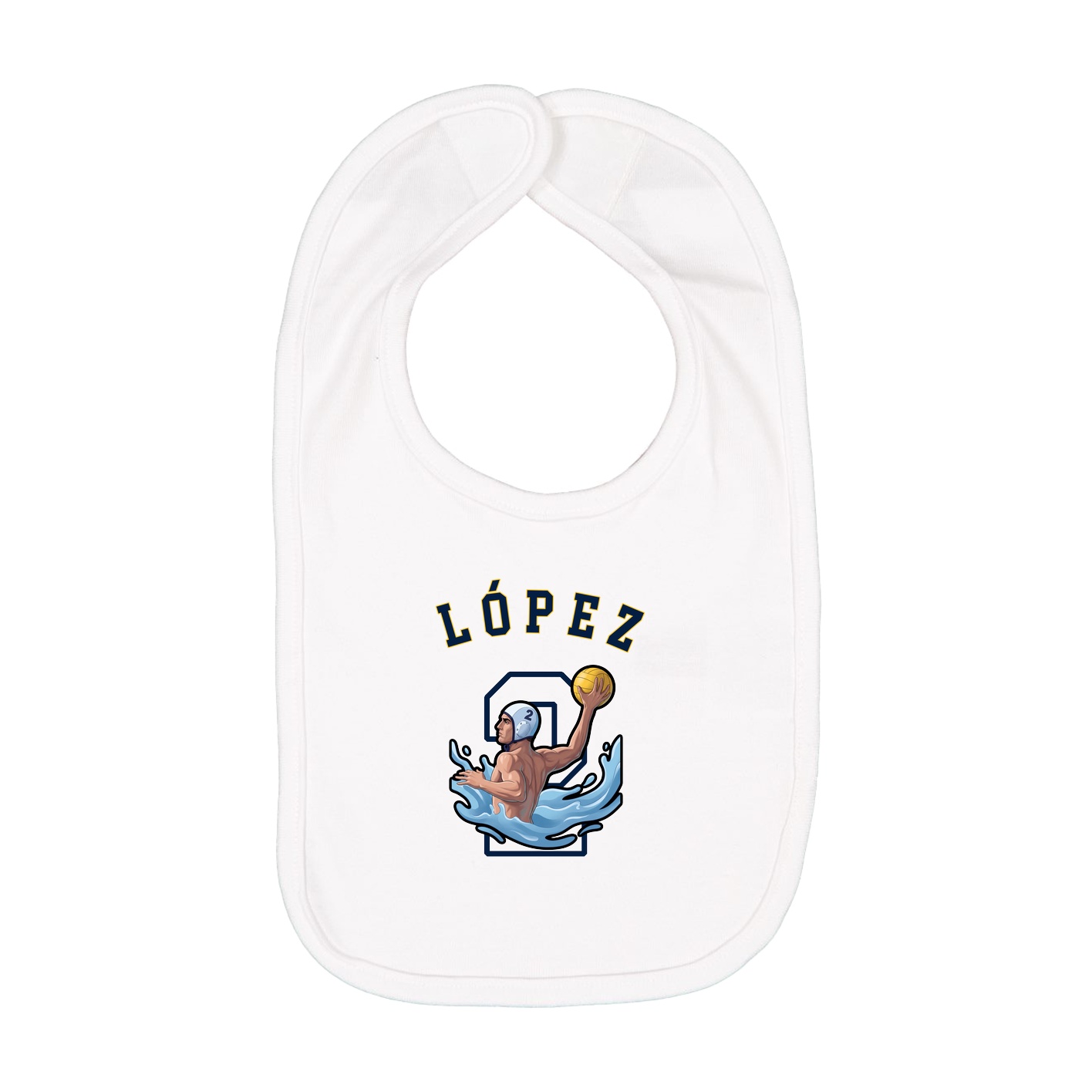 Infant Bib — Shirsey Arch in White