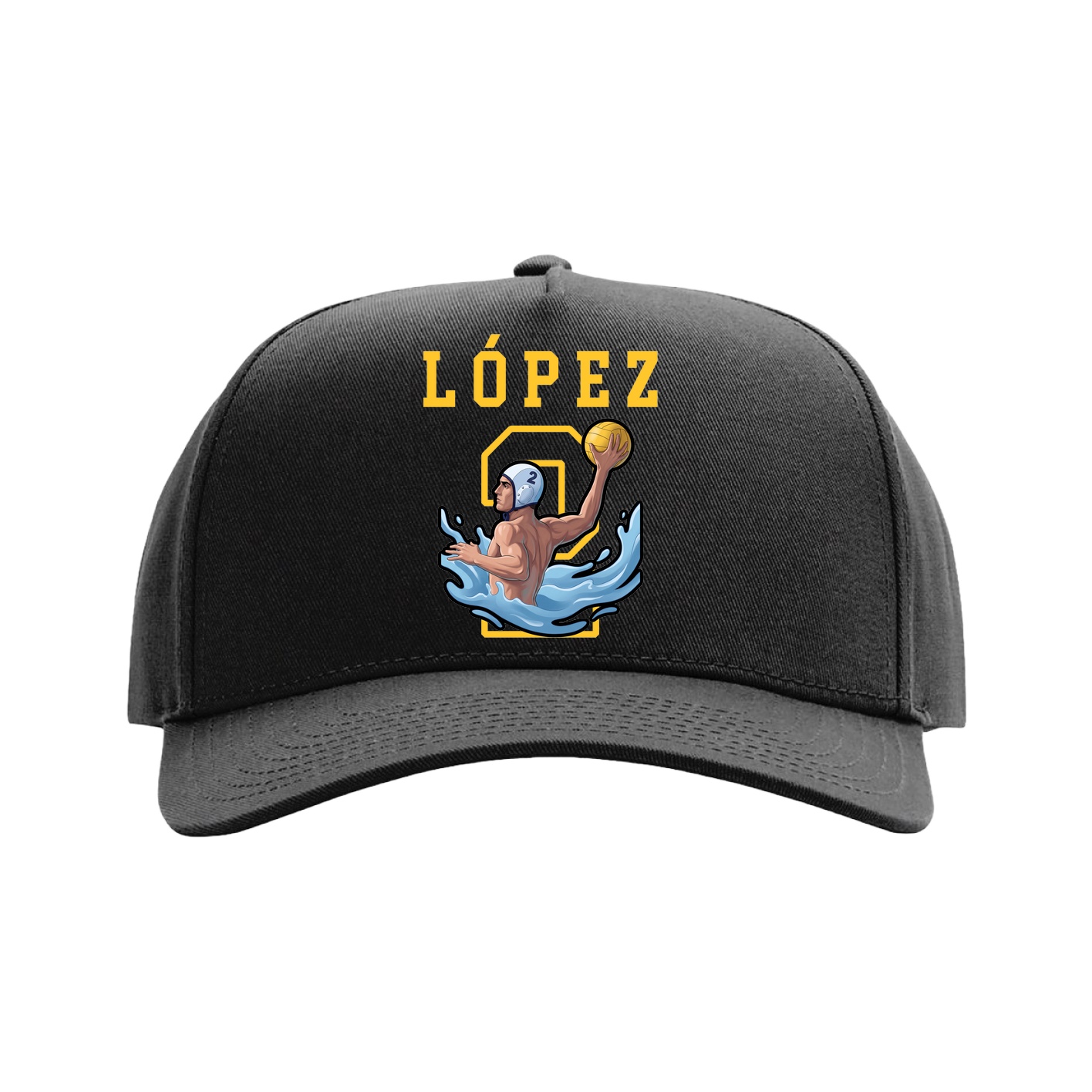 Full Fabric Five-Panel Champ Cap — Shirsey in Black
