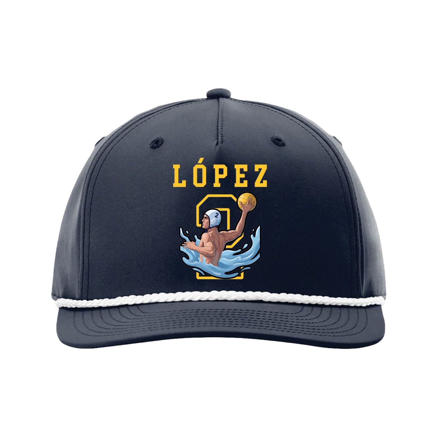 Five-Panel Classic Rope Cap — Shirsey in Navy