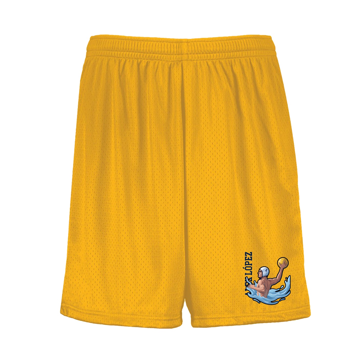 Shorts — Name Vertical in Gold