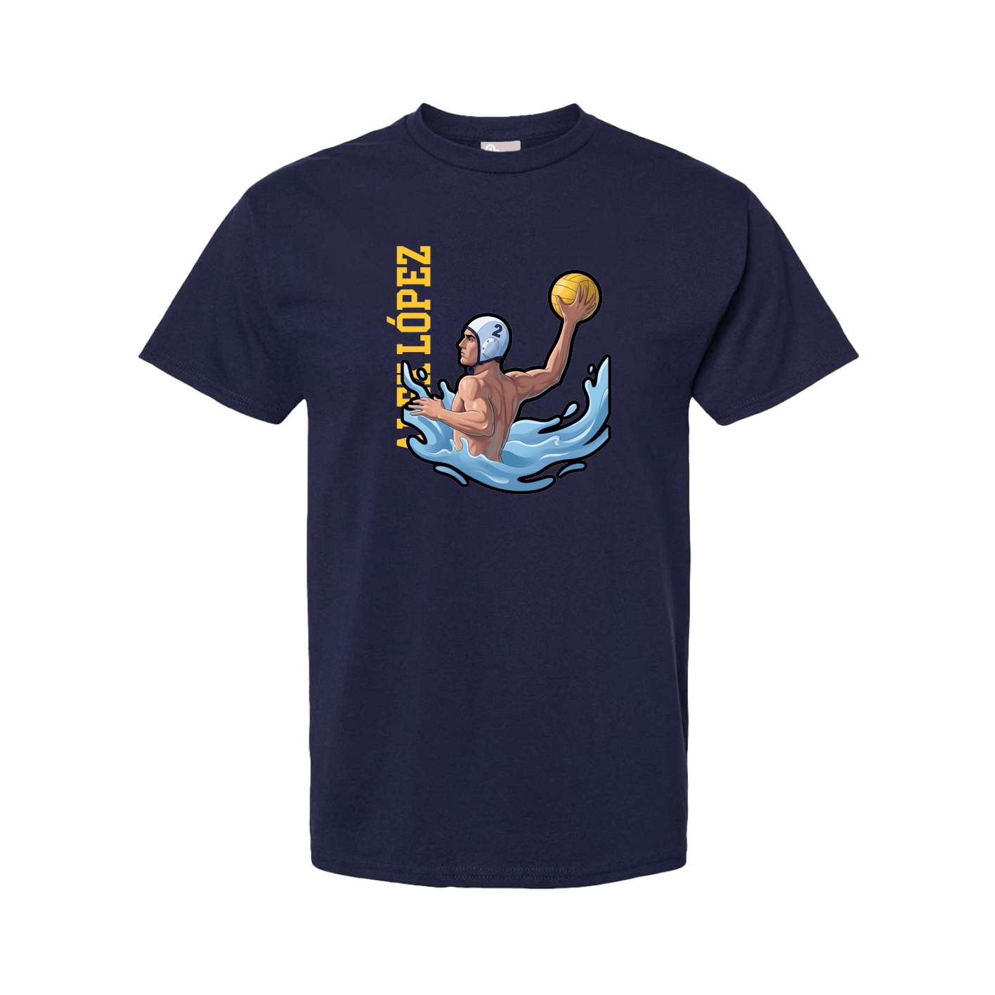 Youth Tee — Name Vertical in Navy