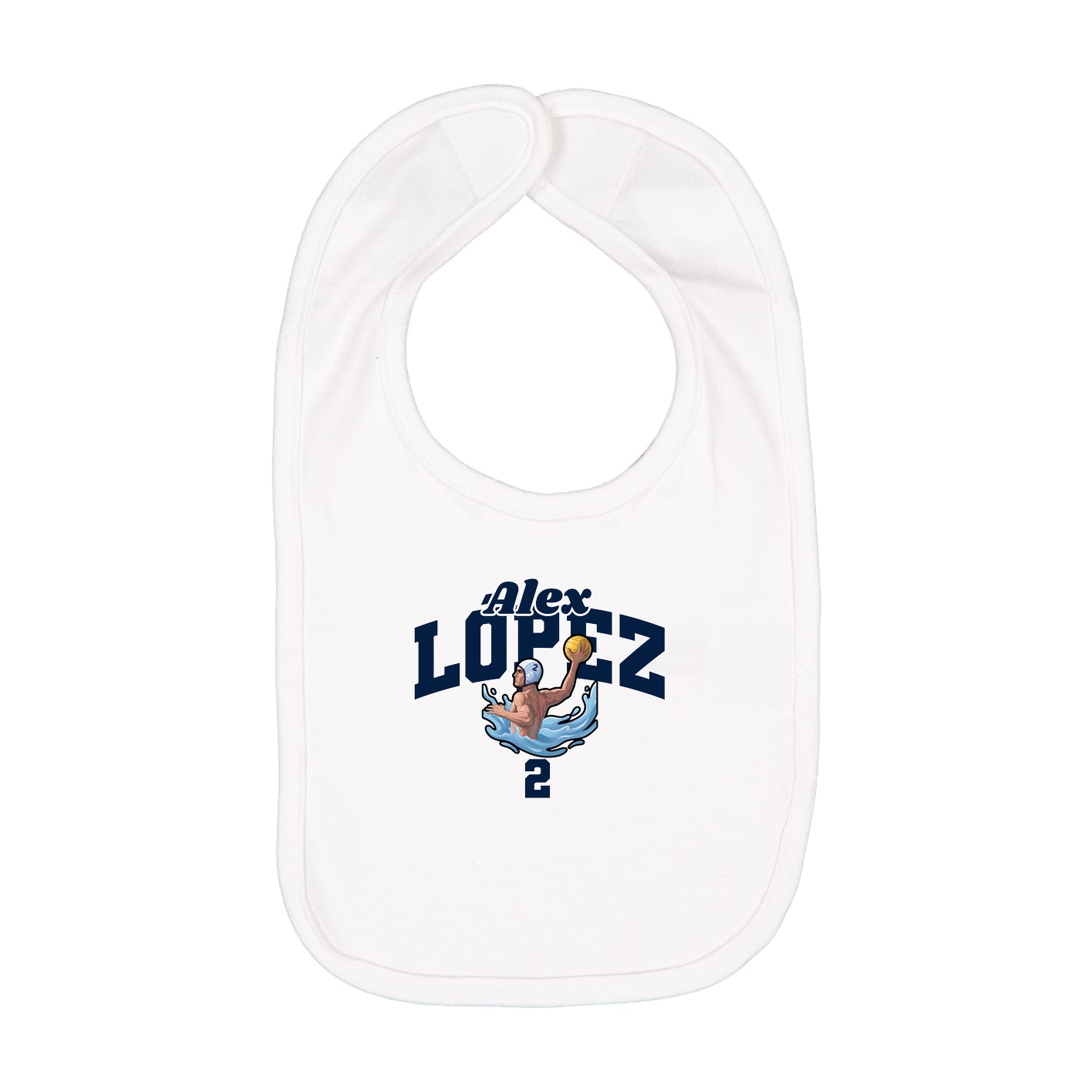 Infant Bib — Signature Arch in White