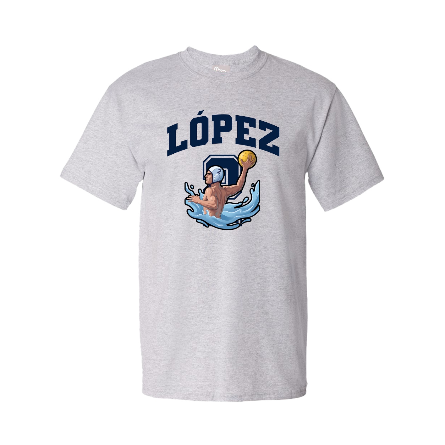 Youth Tee — Number in Grey