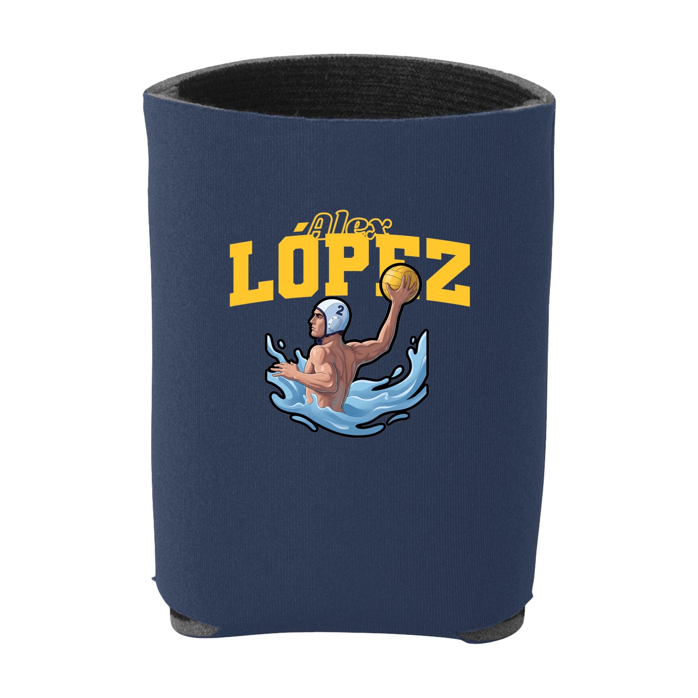 Can Holder — Name Arch in Navy