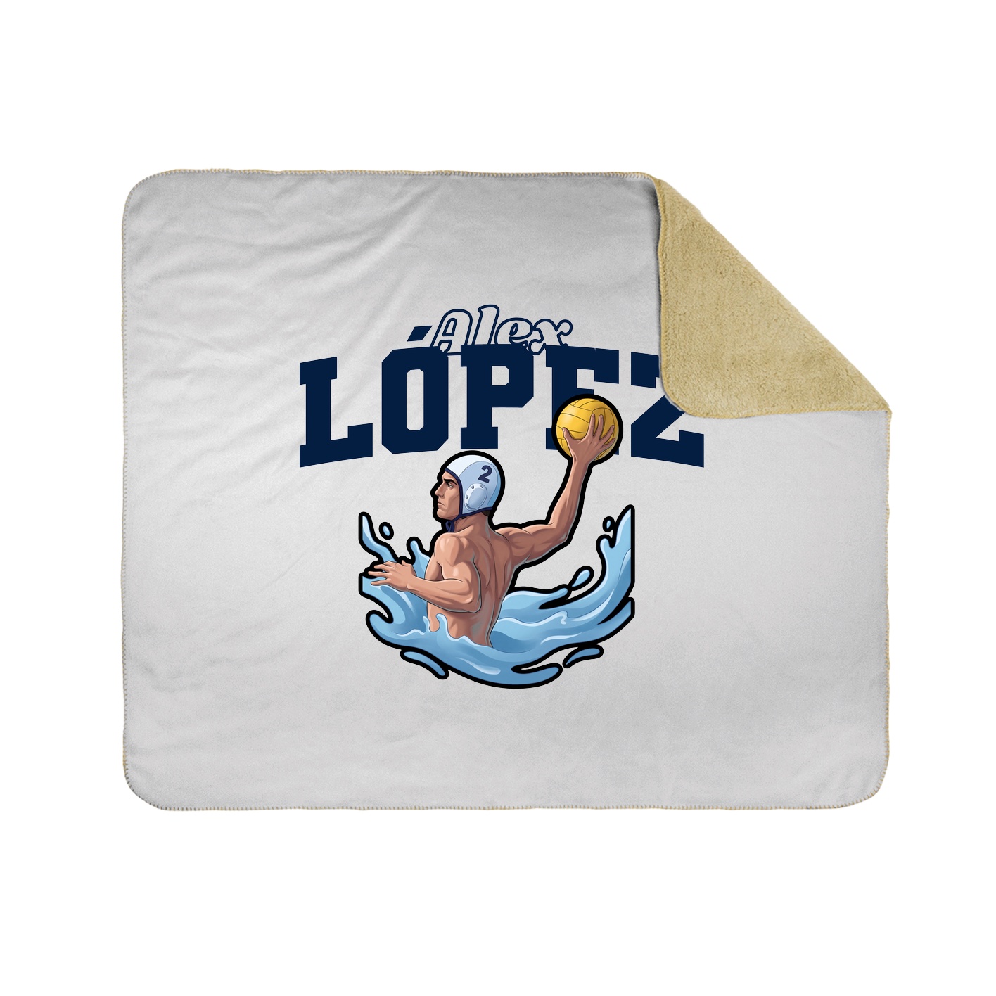 Throw Blanket — Name Arch in White