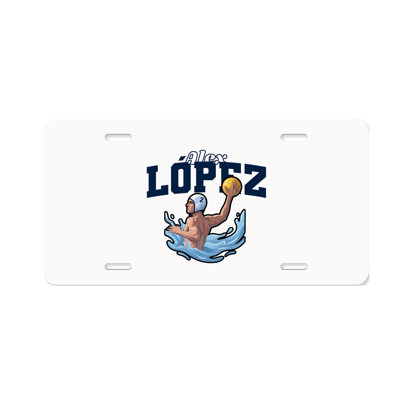 License Plate — Name Arch in Classic