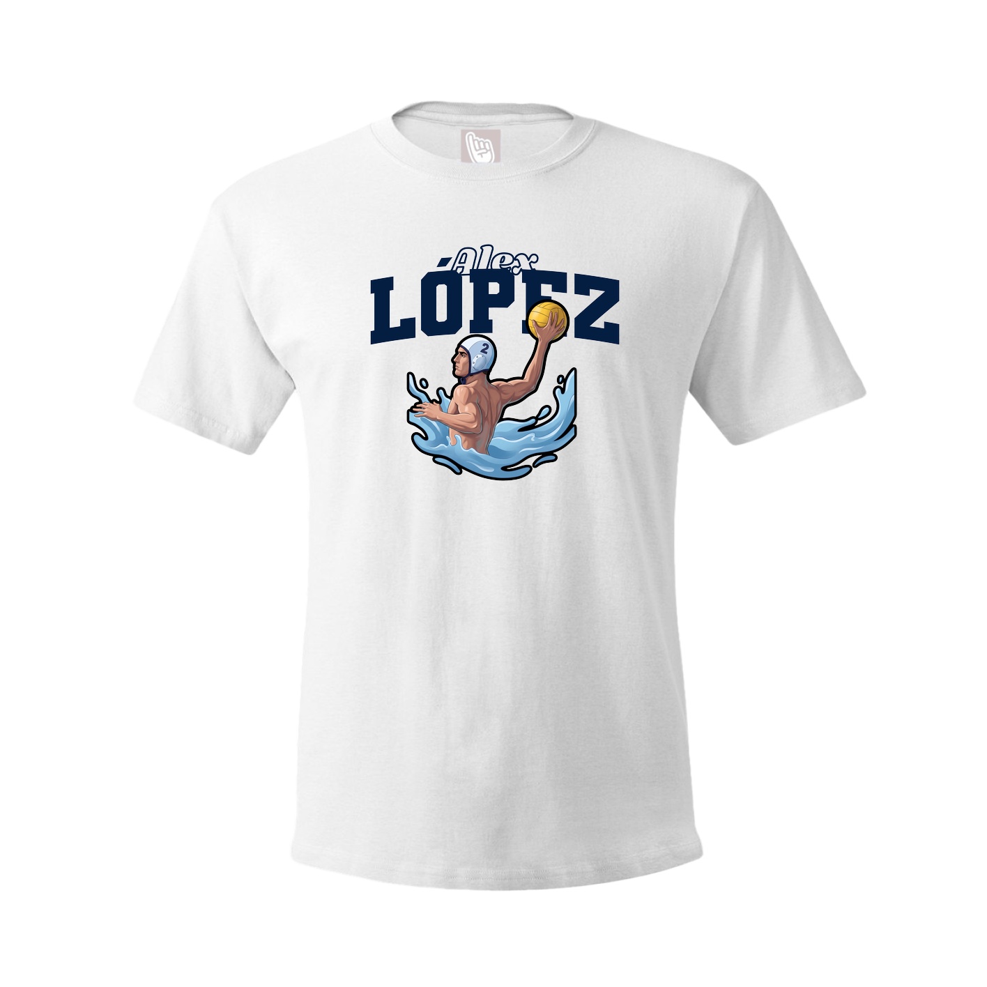 Youth Tee — Name Arch in White