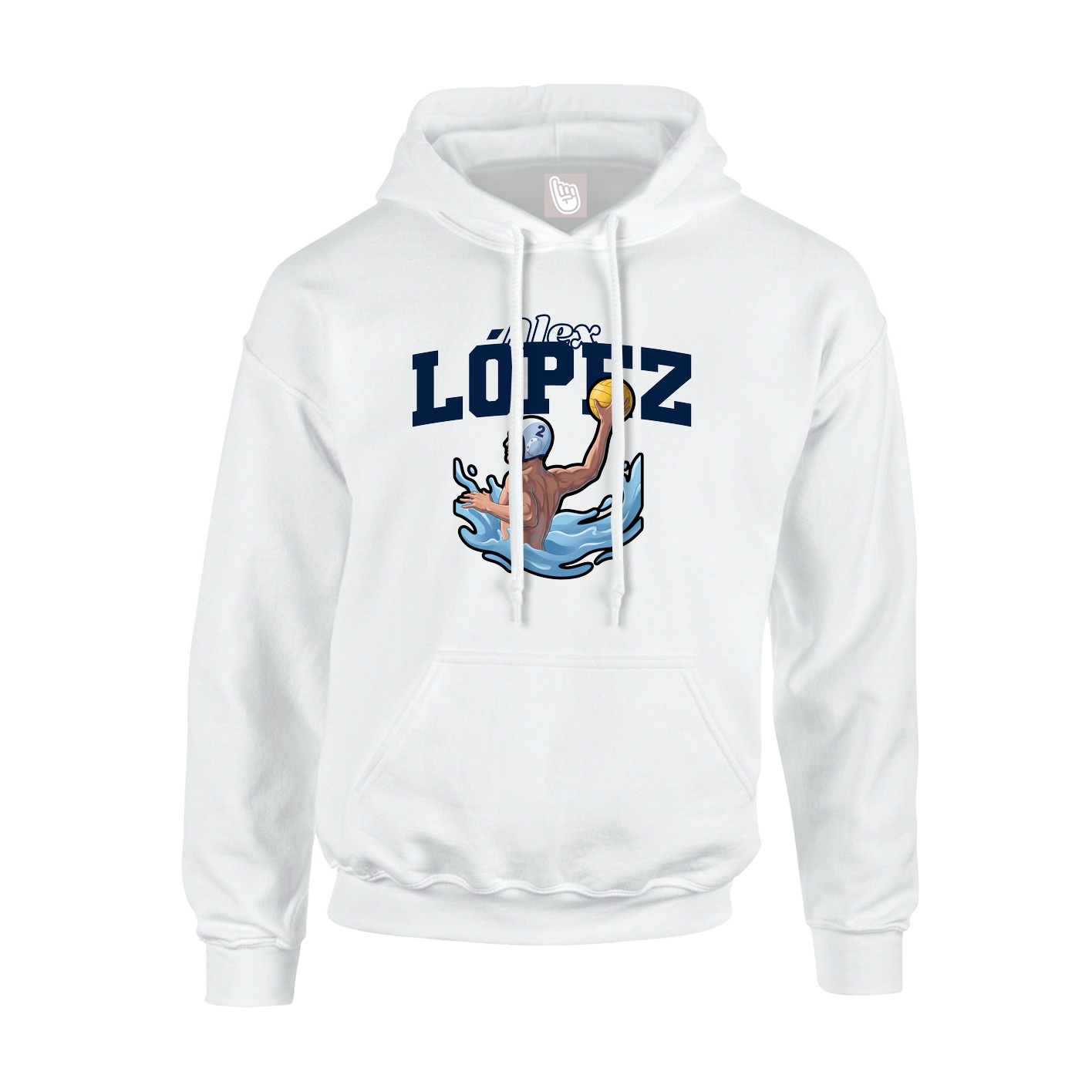 Hoodie — Name Arch in White