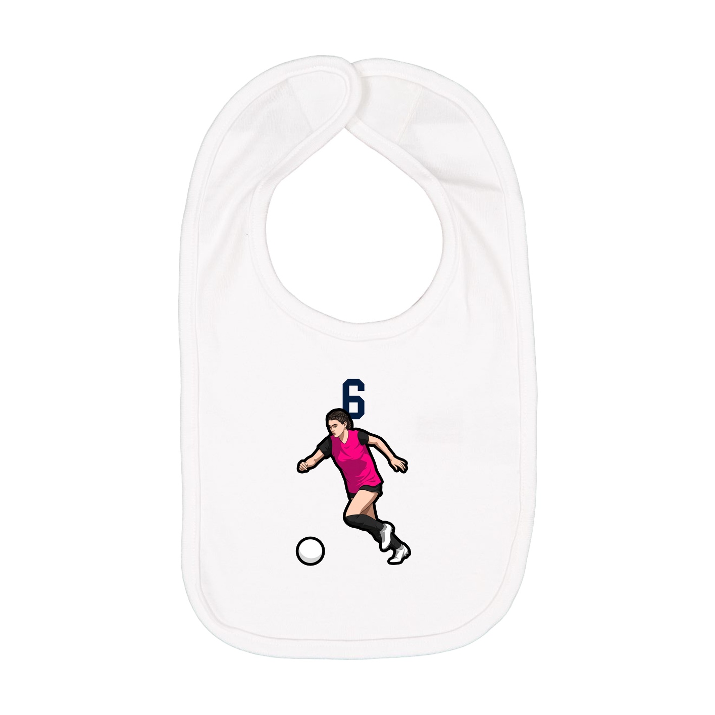 Infant Bib — Number Top in White