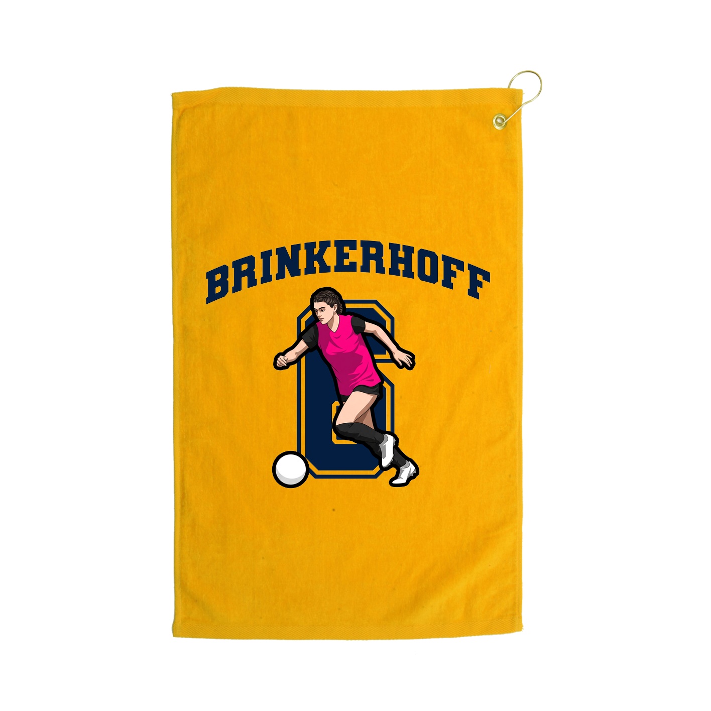 Golf Towel — Number in Gold