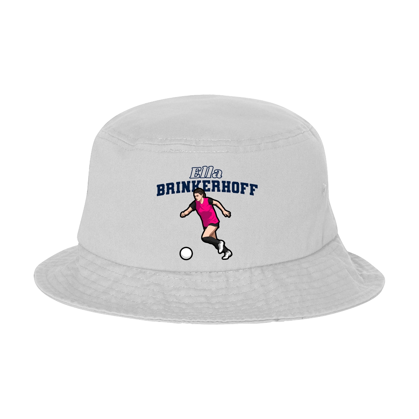 Bucket Cap — Name Arch in White