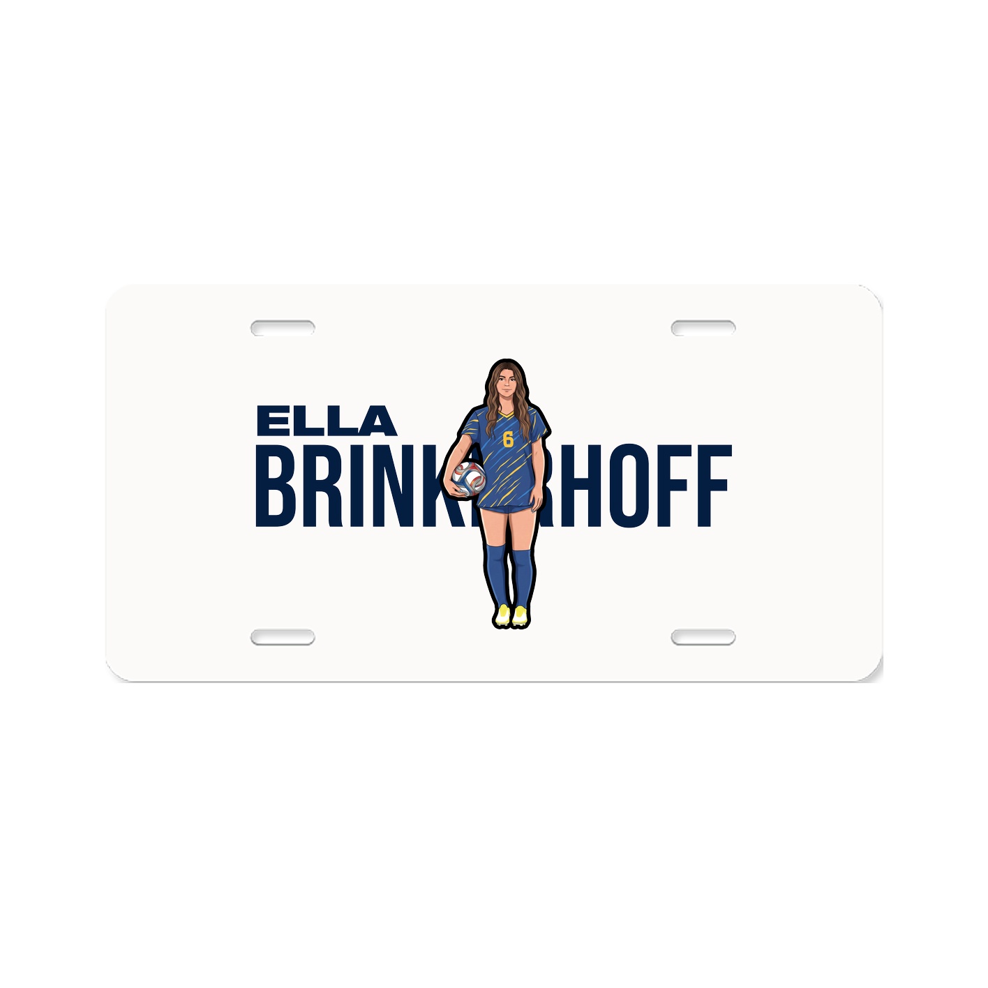 License Plate — Player Name in Classic
