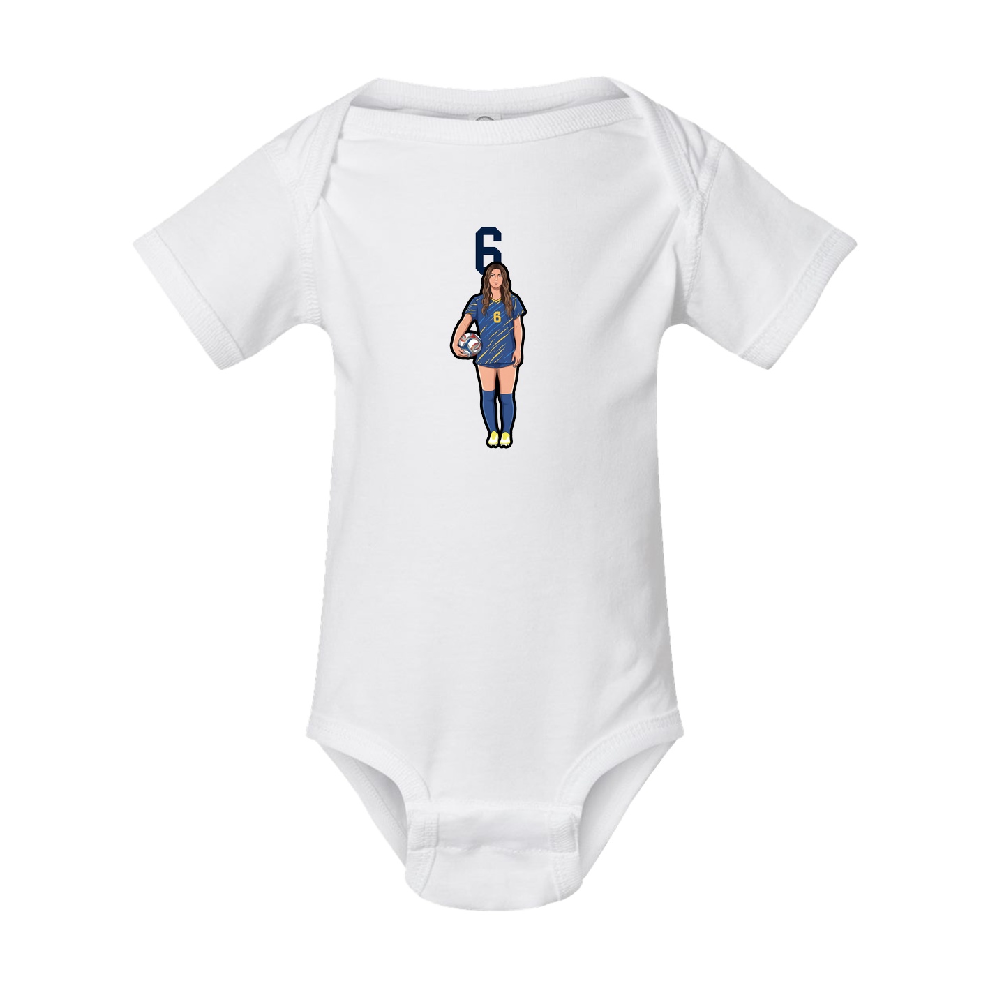 Baby Onesie — Number Top in White