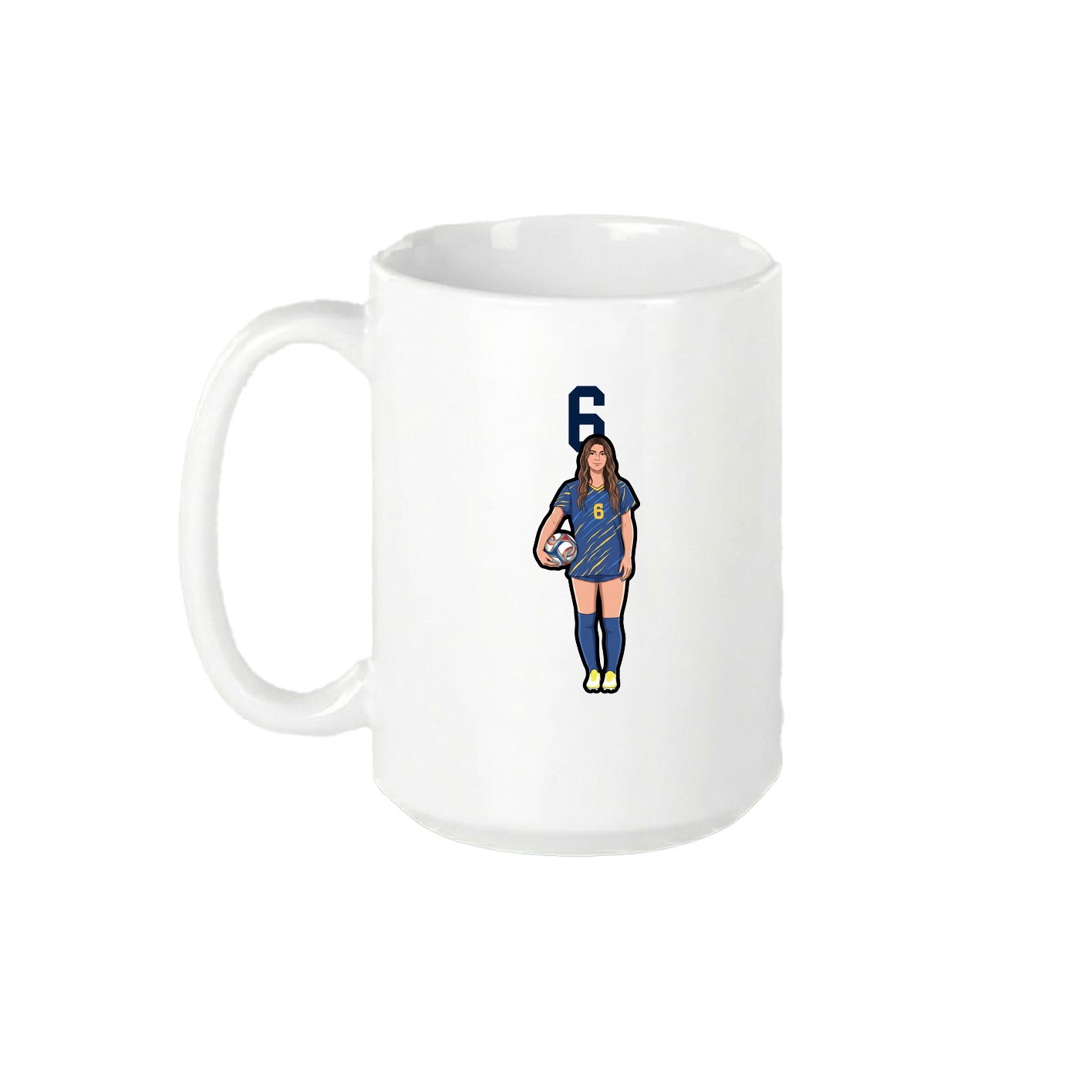 15oz Coffee Mug — Number Top in White