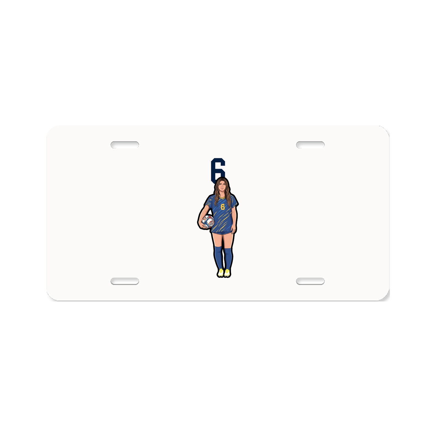 License Plate — Number Top in Classic