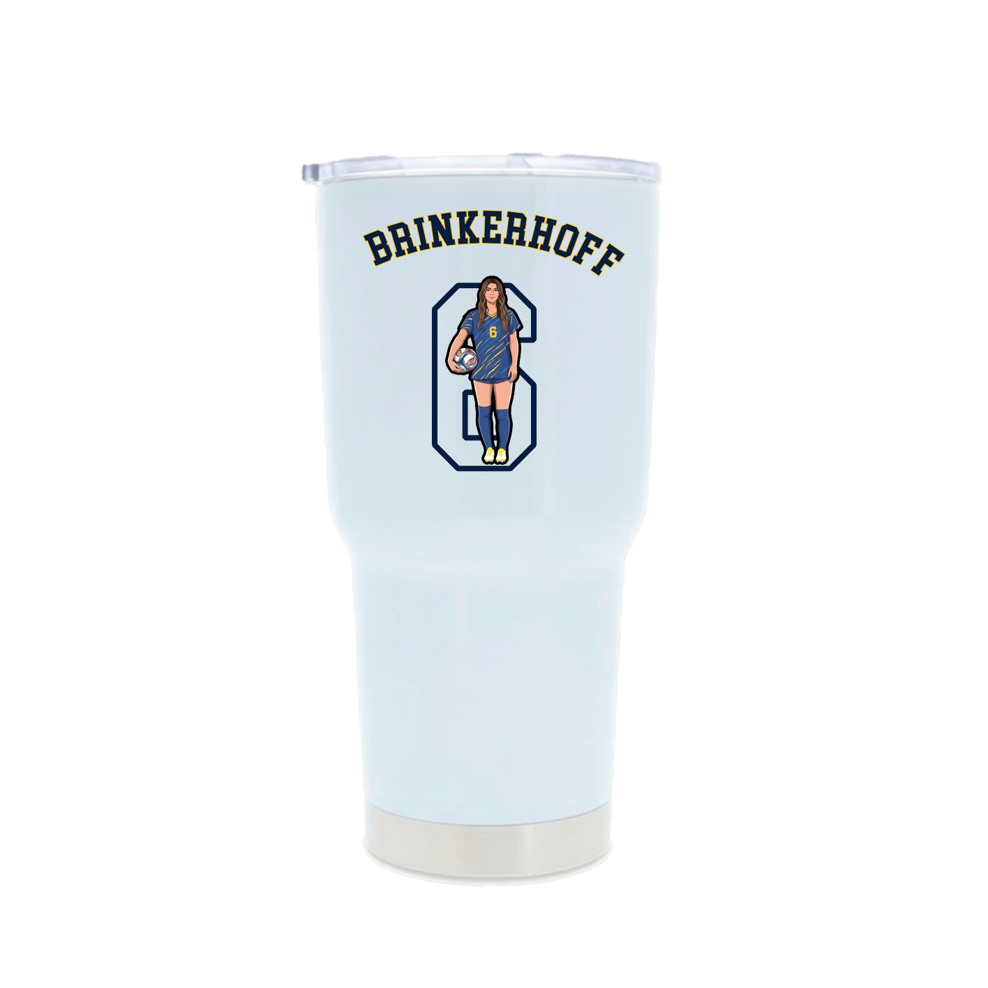 30oz Stainless Steel Tumbler — Shirsey Arch in White