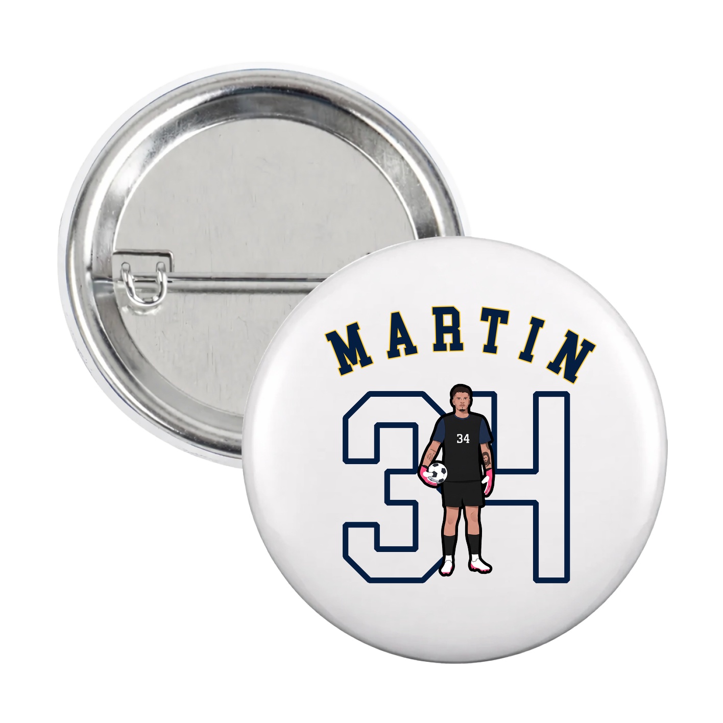 Game Day Button — Shirsey Arch in White