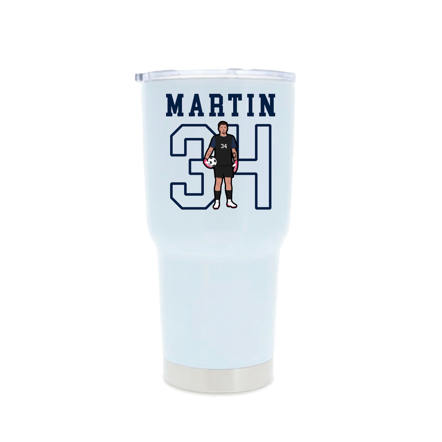 30oz Stainless Steel Tumbler — Shirsey in White