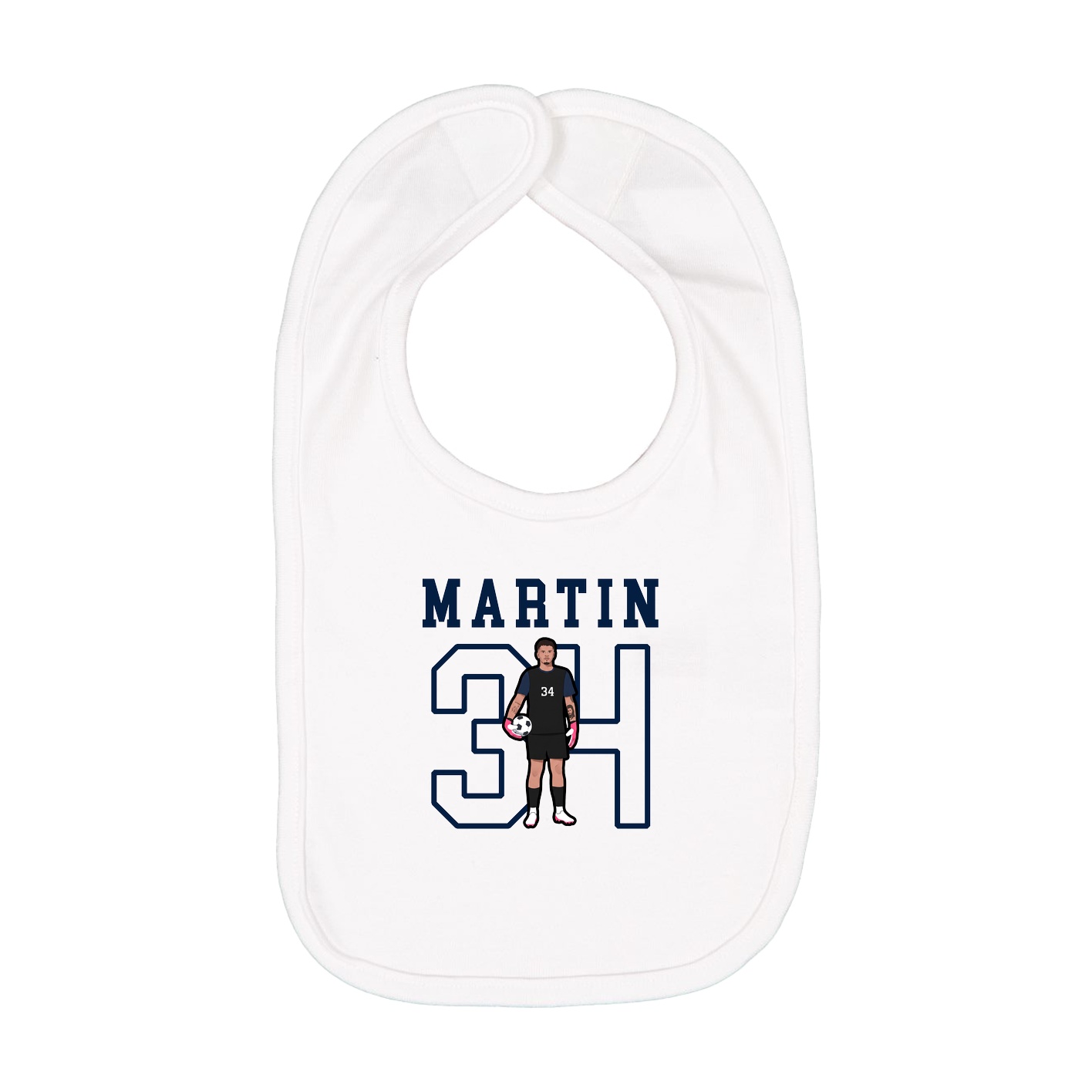 Infant Bib — Shirsey in White