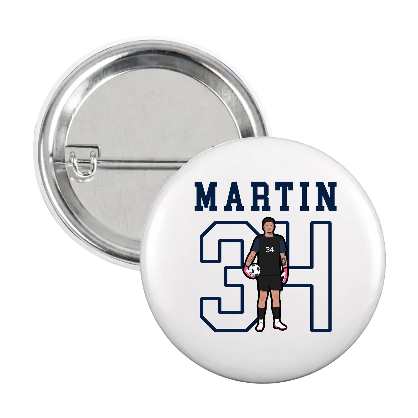 Game Day Button — Shirsey in White