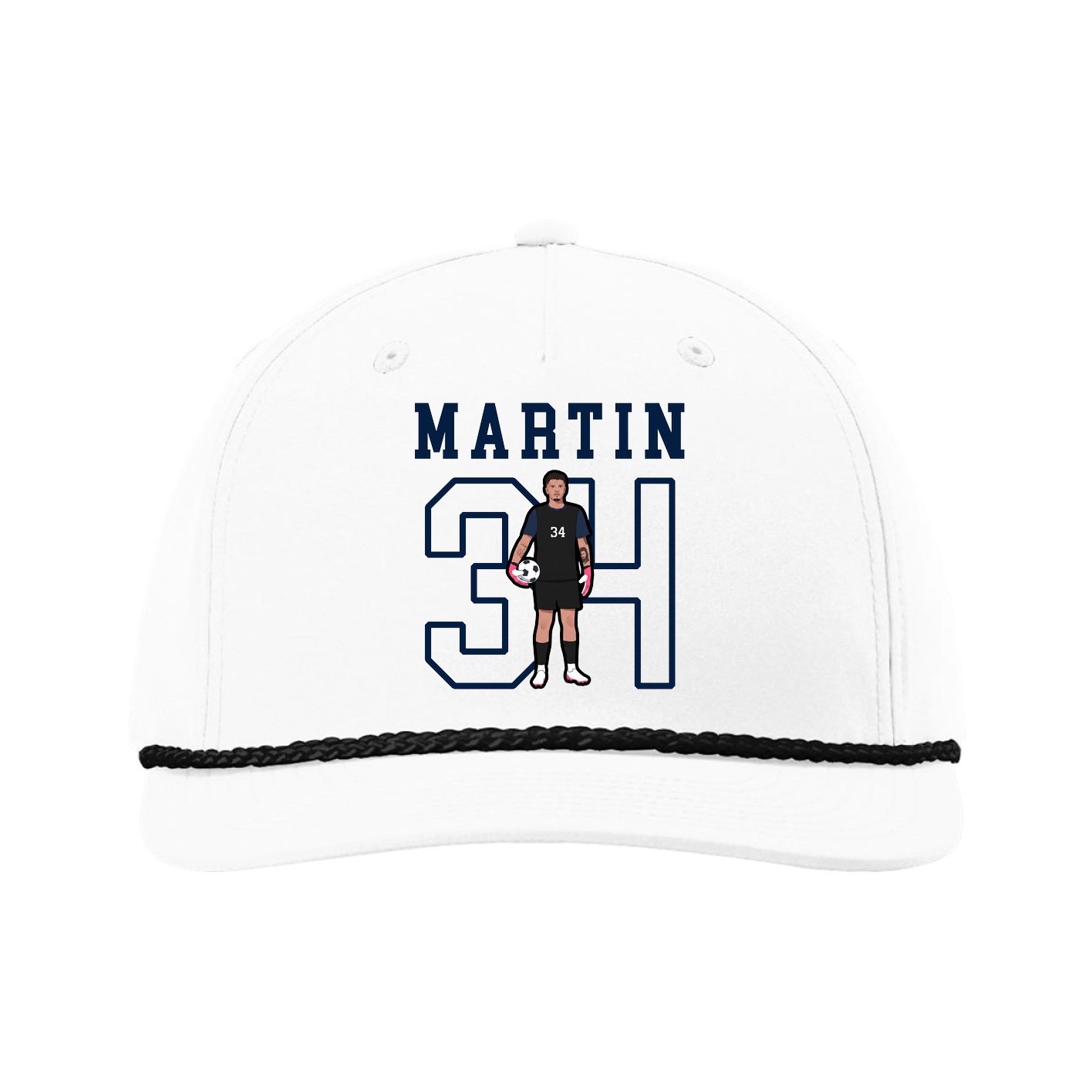 Five-Panel Classic Rope Cap — Shirsey in White