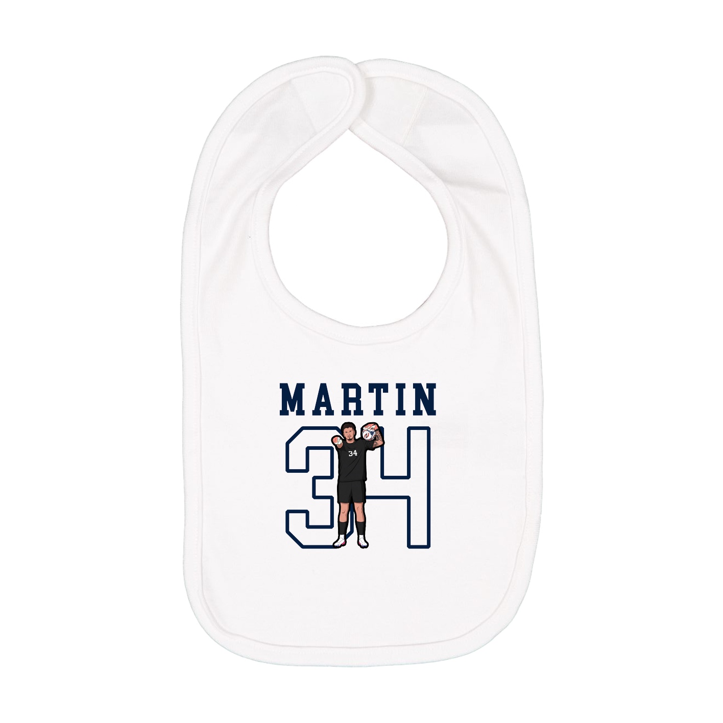 Infant Bib — Shirsey in White