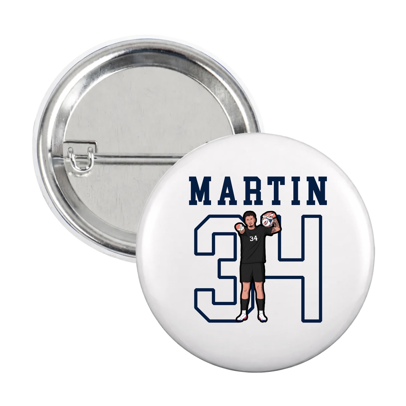 Game Day Button — Shirsey in White