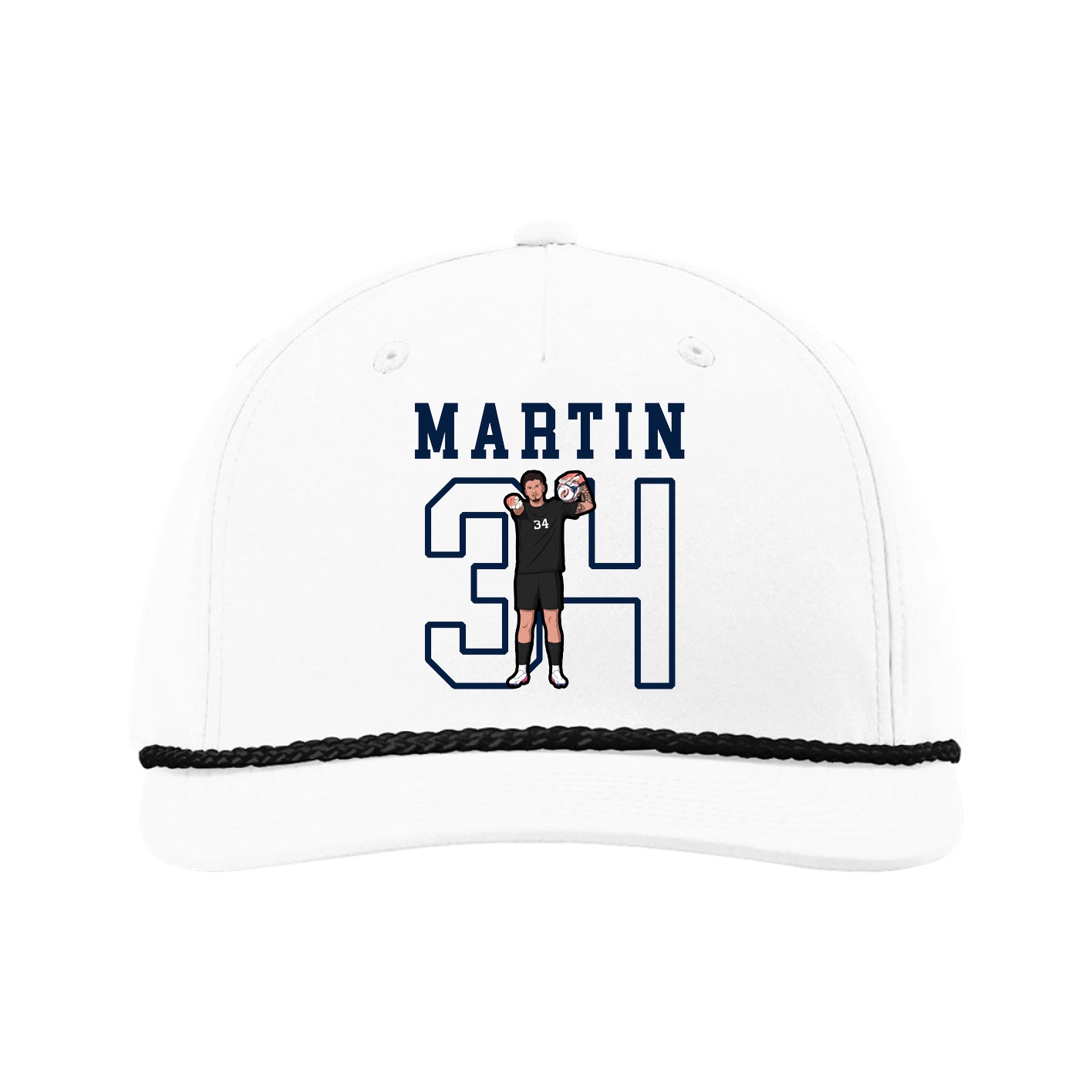 Five-Panel Classic Rope Cap — Shirsey in White