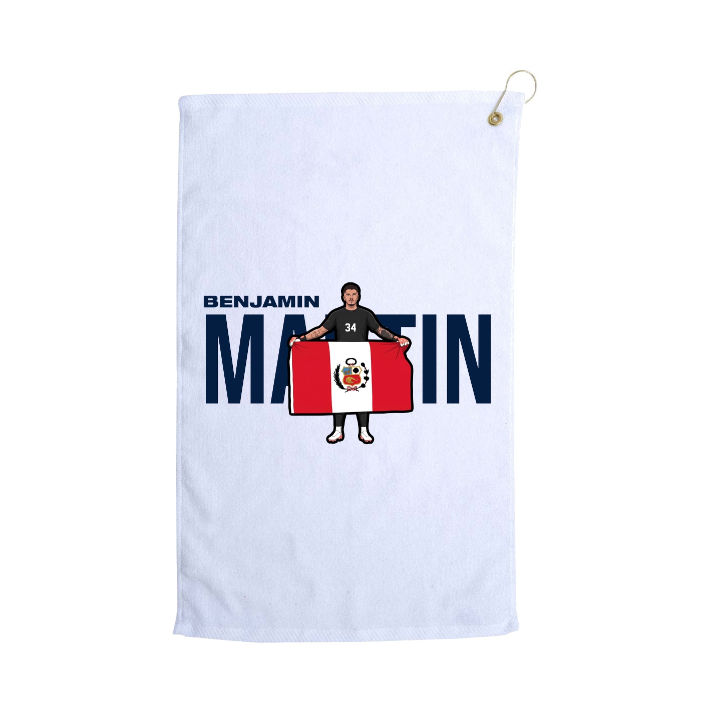 Golf Towel — Player Name in White