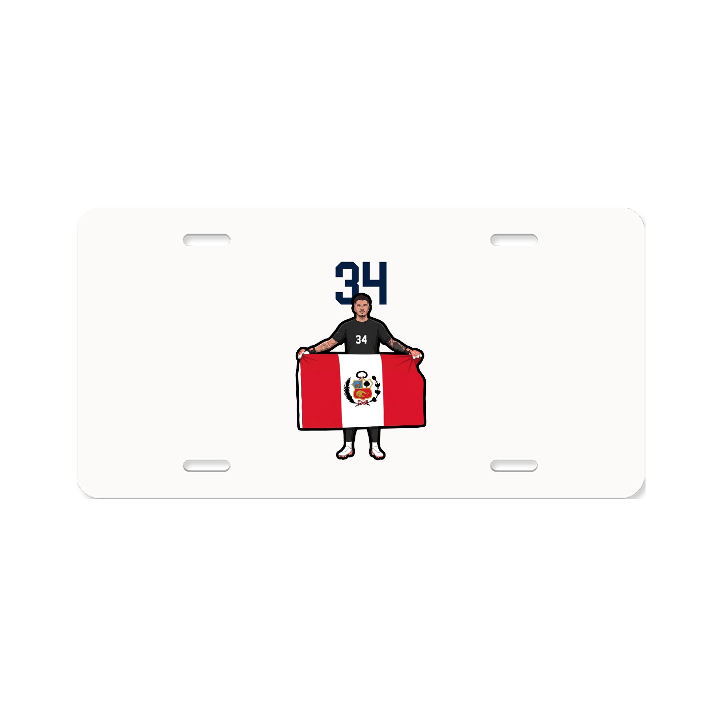 License Plate — Number Top in Classic