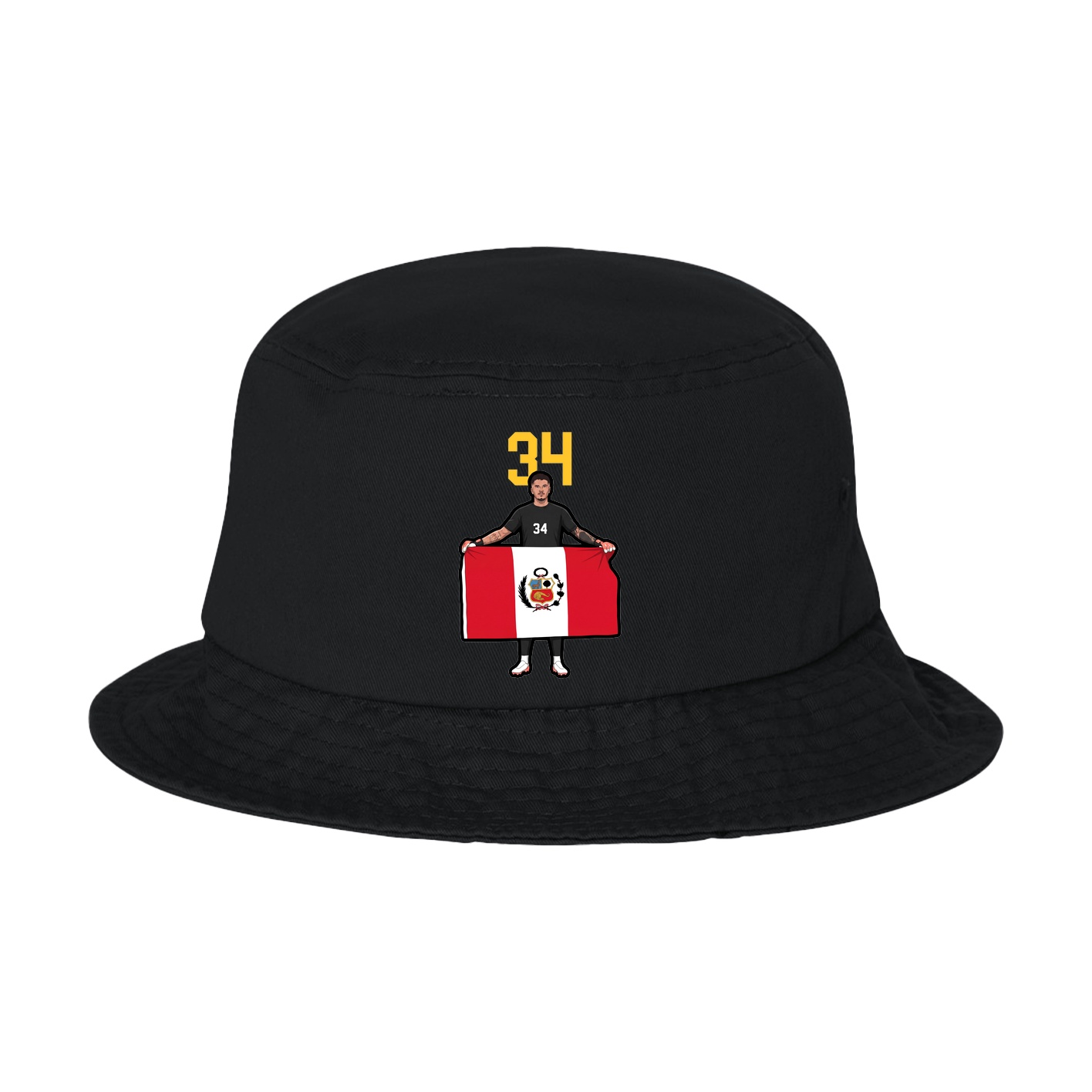 Bucket Cap — Number Top in Black