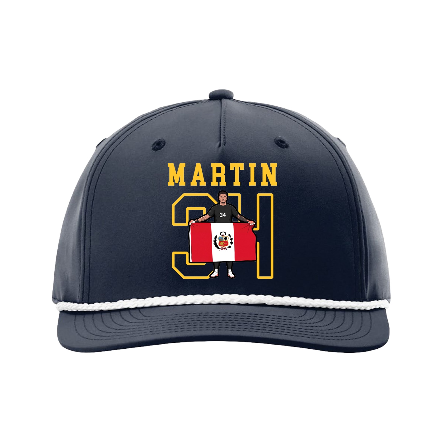 Five-Panel Classic Rope Cap — Shirsey in Navy